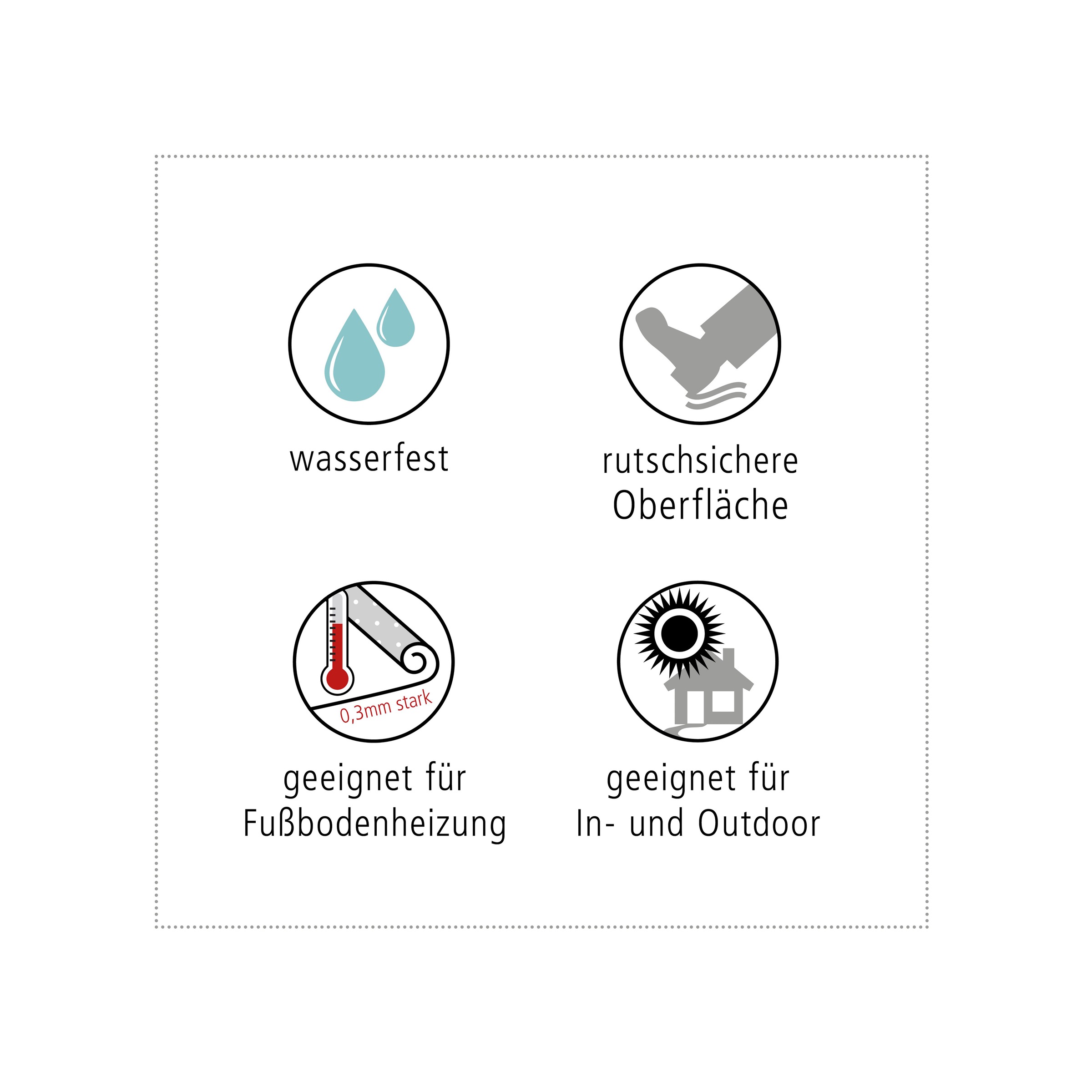 MySpotti Vinylteppich »Buddy Aylin«, quadratisch, 0,5 mm Höhe, eckig, wasserfest und statisch haftend