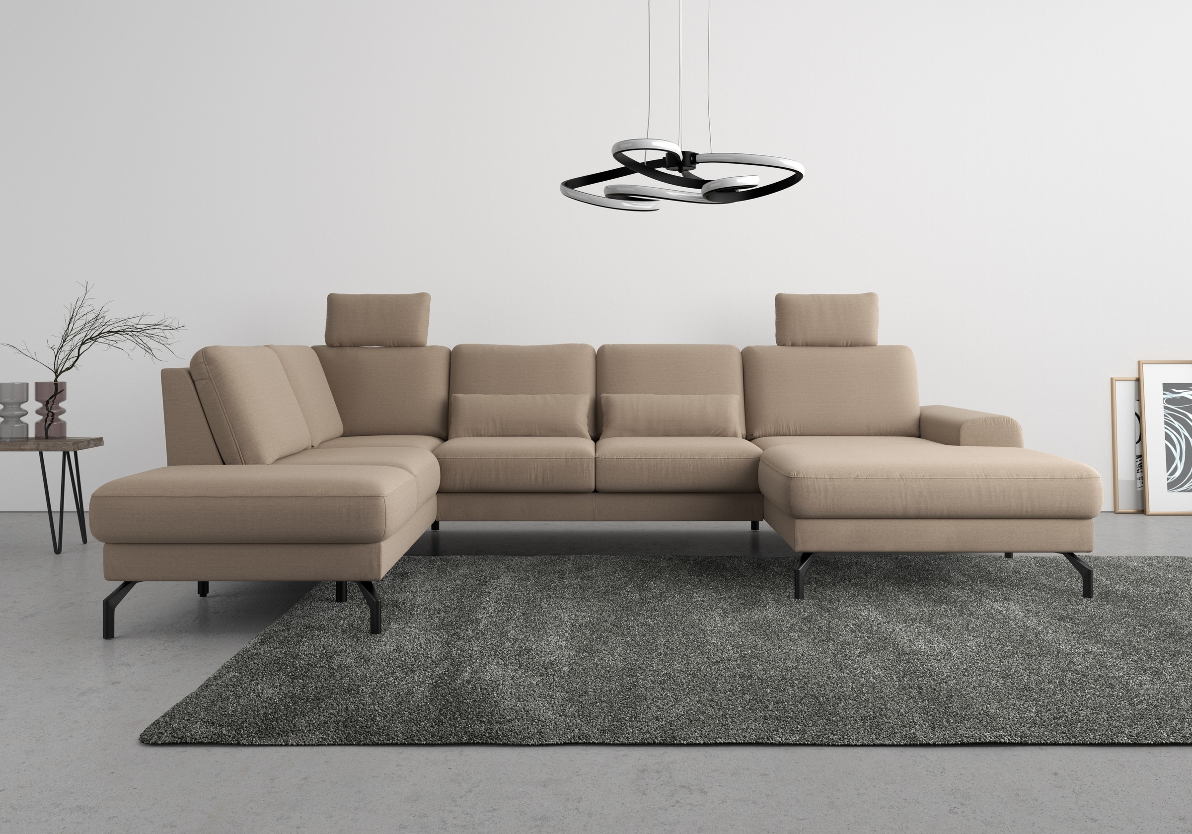 Image of sit&more Wohnlandschaft "Cinturo U-Form" inklusive Sitztiefenverstellung und Federkern, Sitzhöhe 48 cm