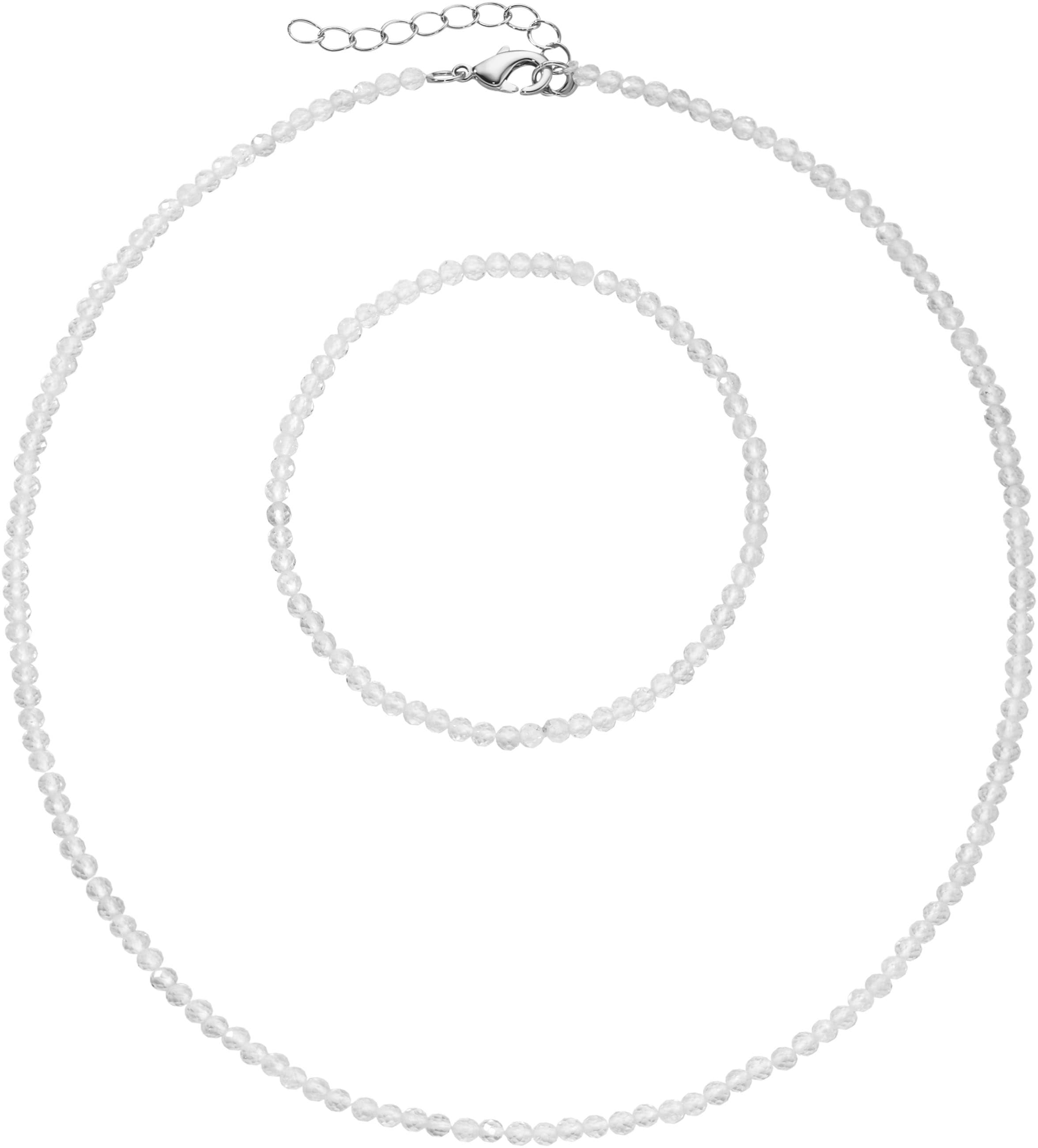 Image of Firetti Ketten und Armband Set "Multipack Schmuck Geschenk Armkette Halskette" (Set, 2 Stk. tlg.) facettierte Edelsteine
