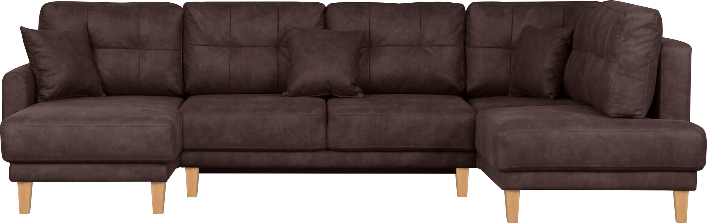 Image of Home affaire Wohnlandschaft »Triplo«, mit Steppung, auch mit Bettfunktion und Bettkasten, incl. 3 Zierkissen bei Ackermann Versand Schweiz