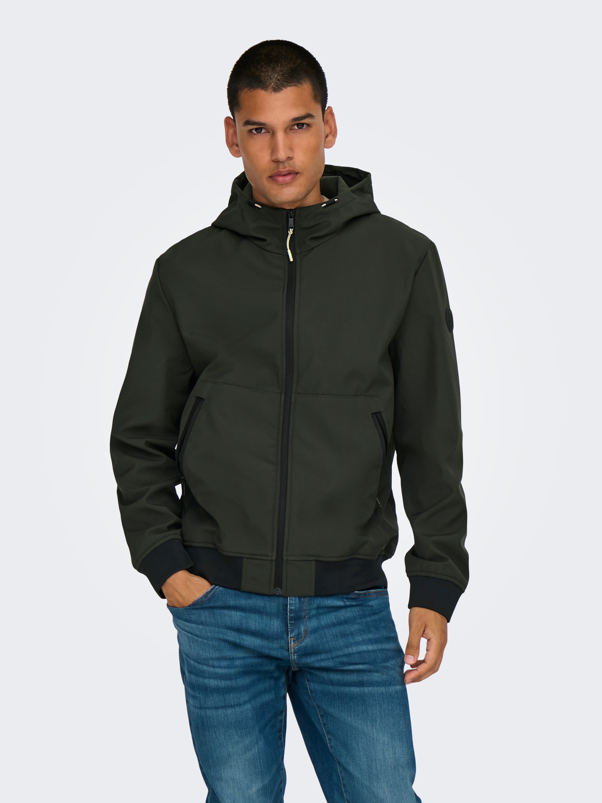 ONLY & SONS Veste softshell »ONSBOWIE SOFTSHELL BOMBER NOOS« mit Kapuze
