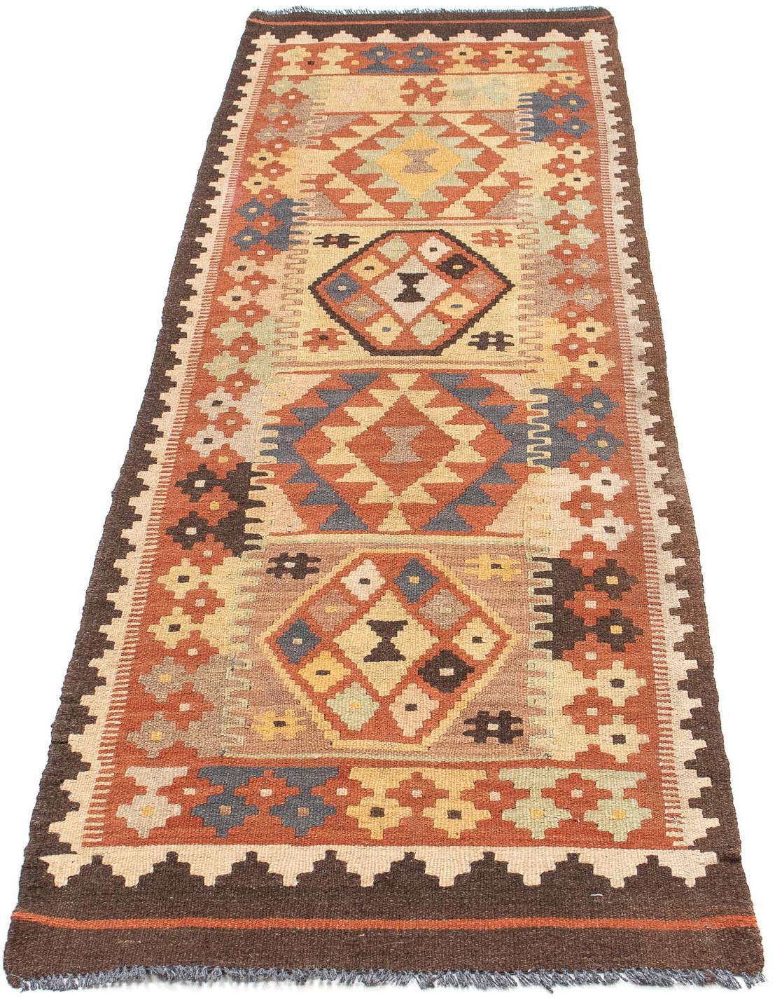 Image of morgenland Läufer »Kelim Maimene Medaillon 198 x 57 cm«, rechteckig, 0,5 mm Höhe, Wendeteppich bei Ackermann Versand Schweiz