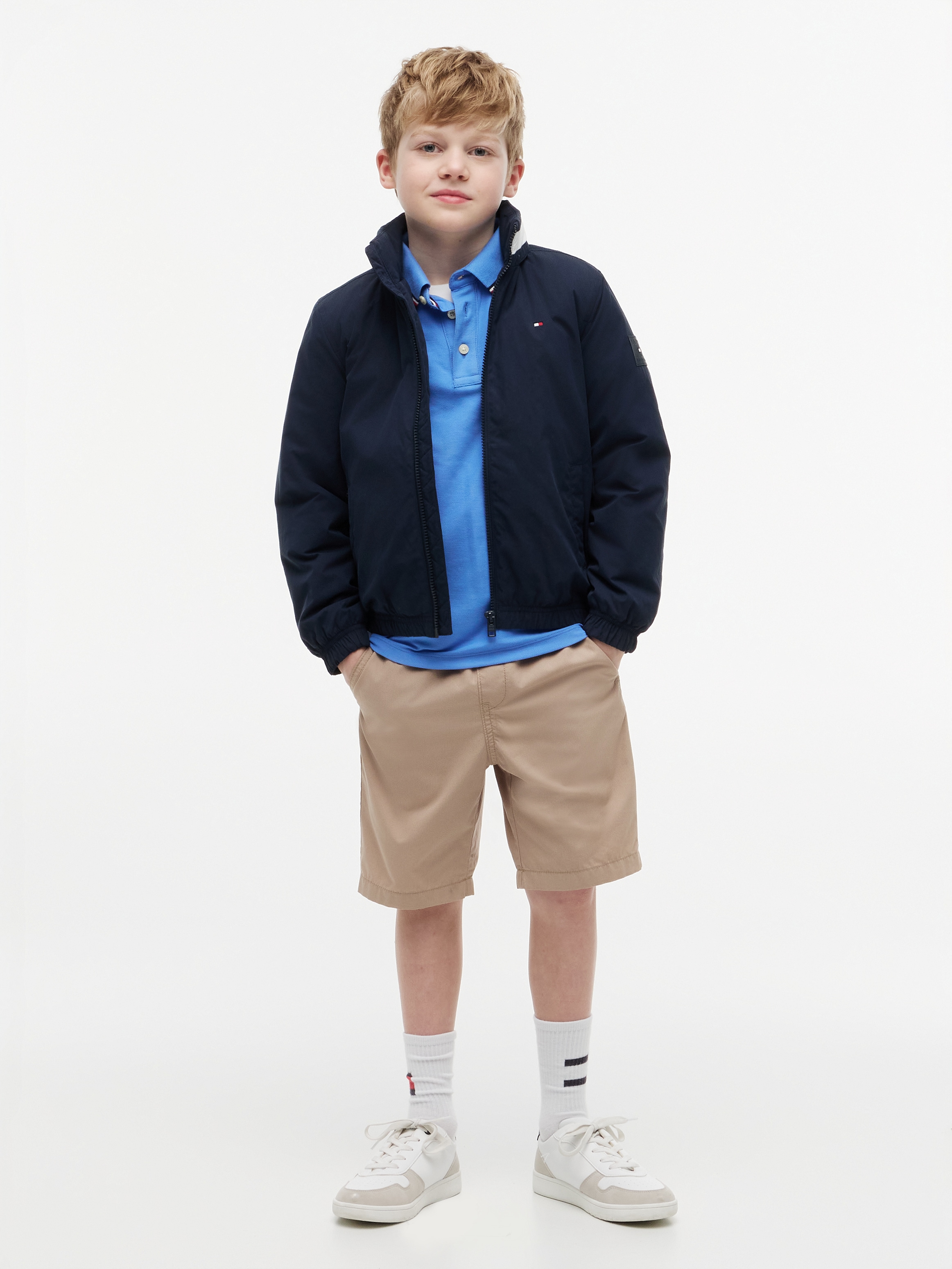 Tommy Hilfiger Blouson avec capuche Capuche dissimulable dans le col, coupe Regular, enfants jusqu'à 16 ans