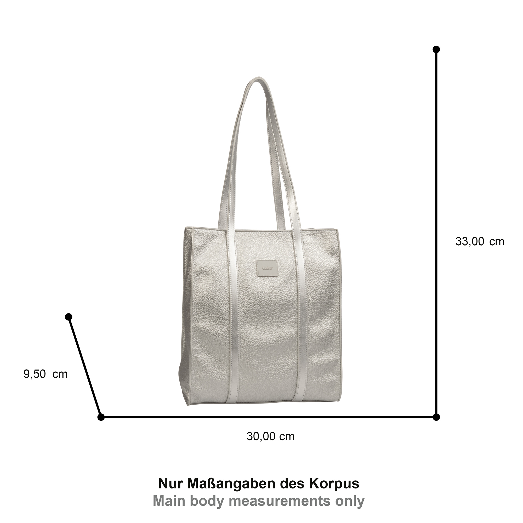Gabor Shopper »Elfie« aus fein genarbtem, glattem Kunstleder und mit einem Logo Rubber Patch