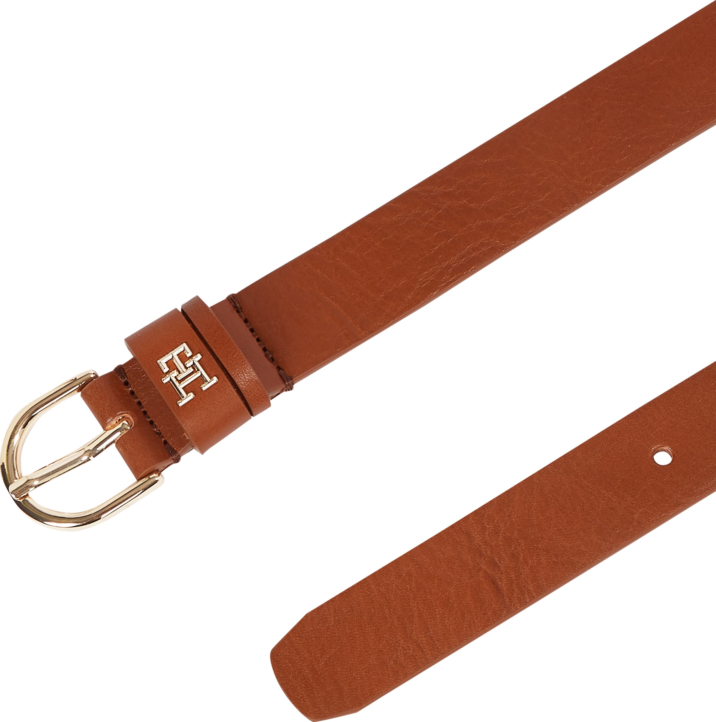 Tommy Hilfiger Ledergürtel »ESSENTIAL EFFORTLESS 2.5«, Logoemblem, weiche Haptik, ovale Einfachdornschliesse