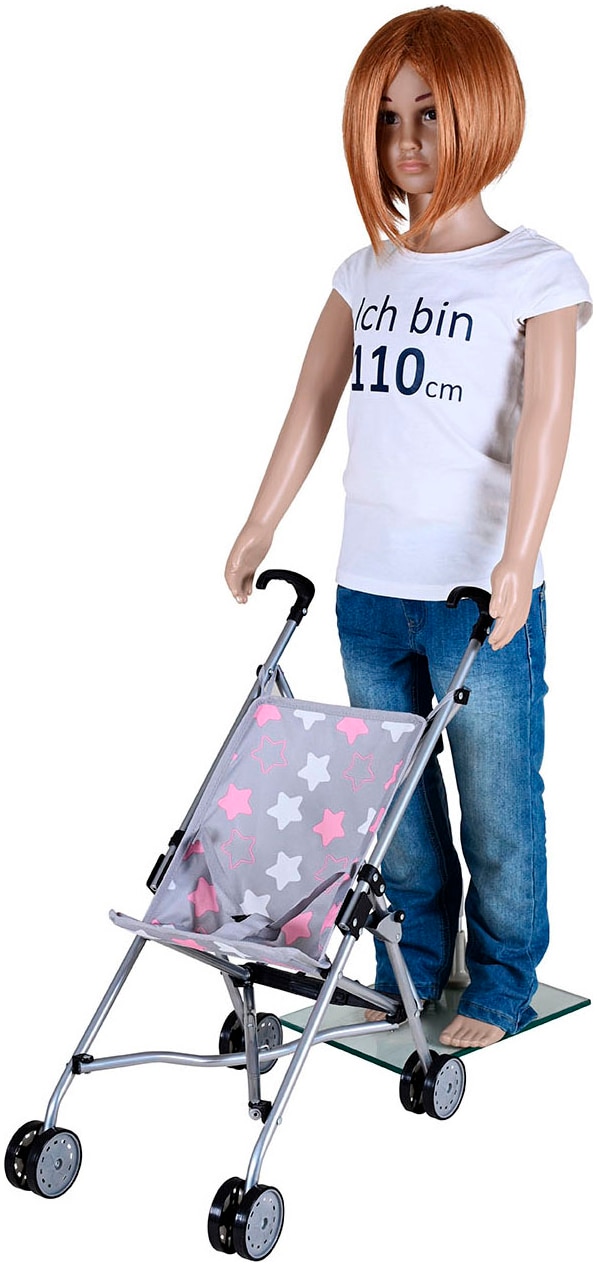 Knorrtoys® Puppenbuggy »Sim - star grey pink«