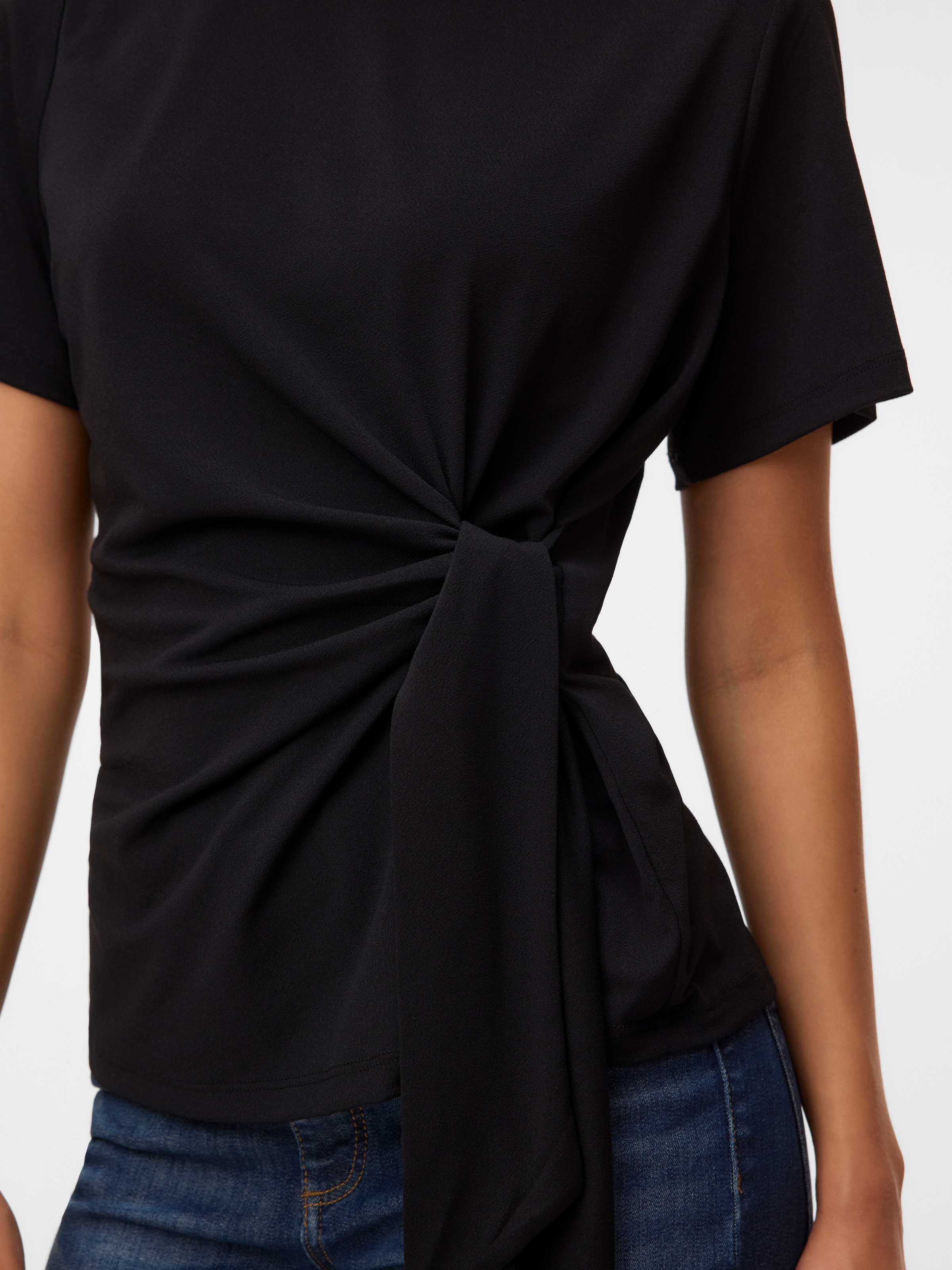 Vero Moda T-shirt à manches courtes »VMJILL SS TOP JRS NOOS« mélange de matériaux, coupe régulière