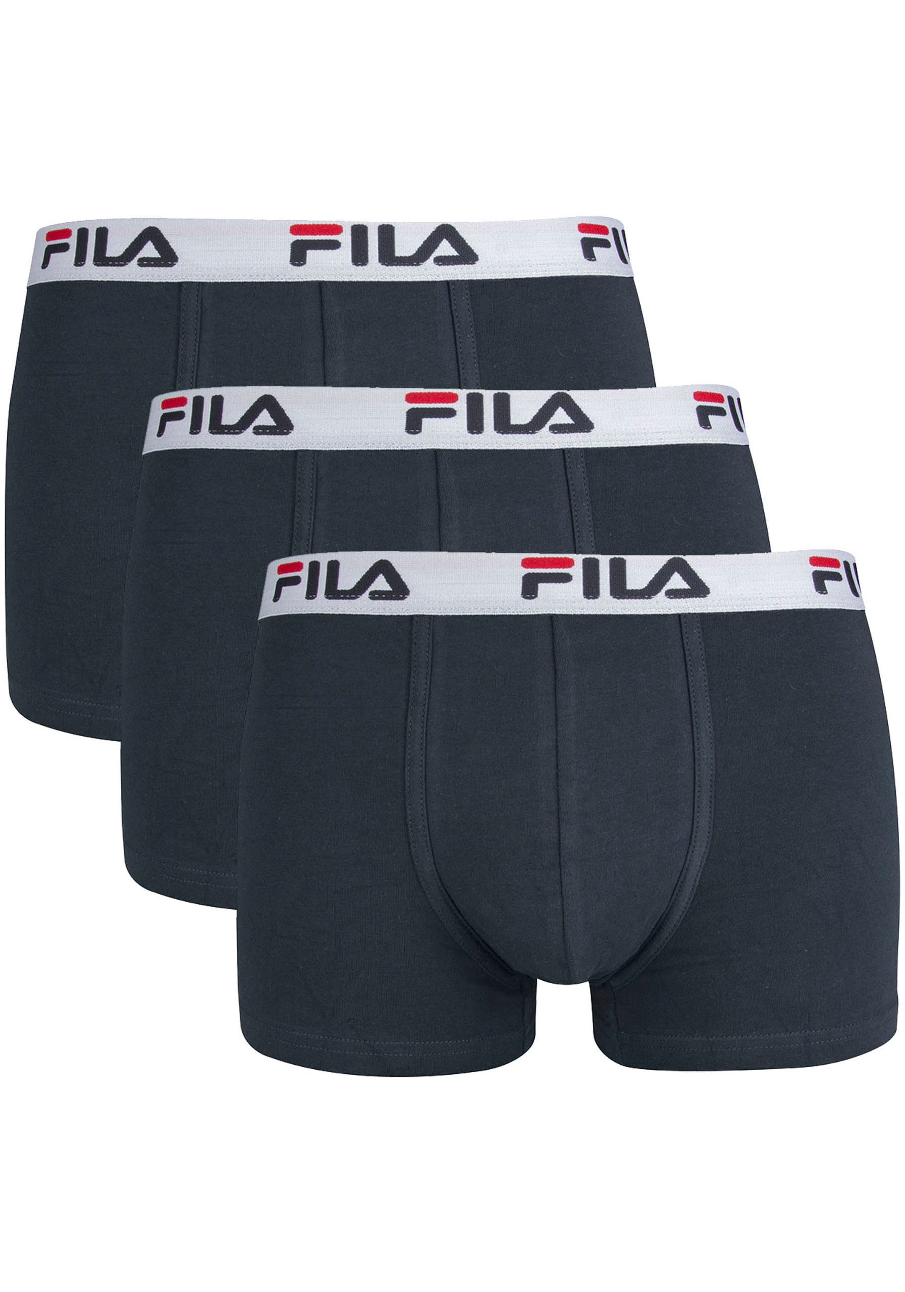 Fila Boxershorts, (Packung, 3 St.), mit elastischem Logobund