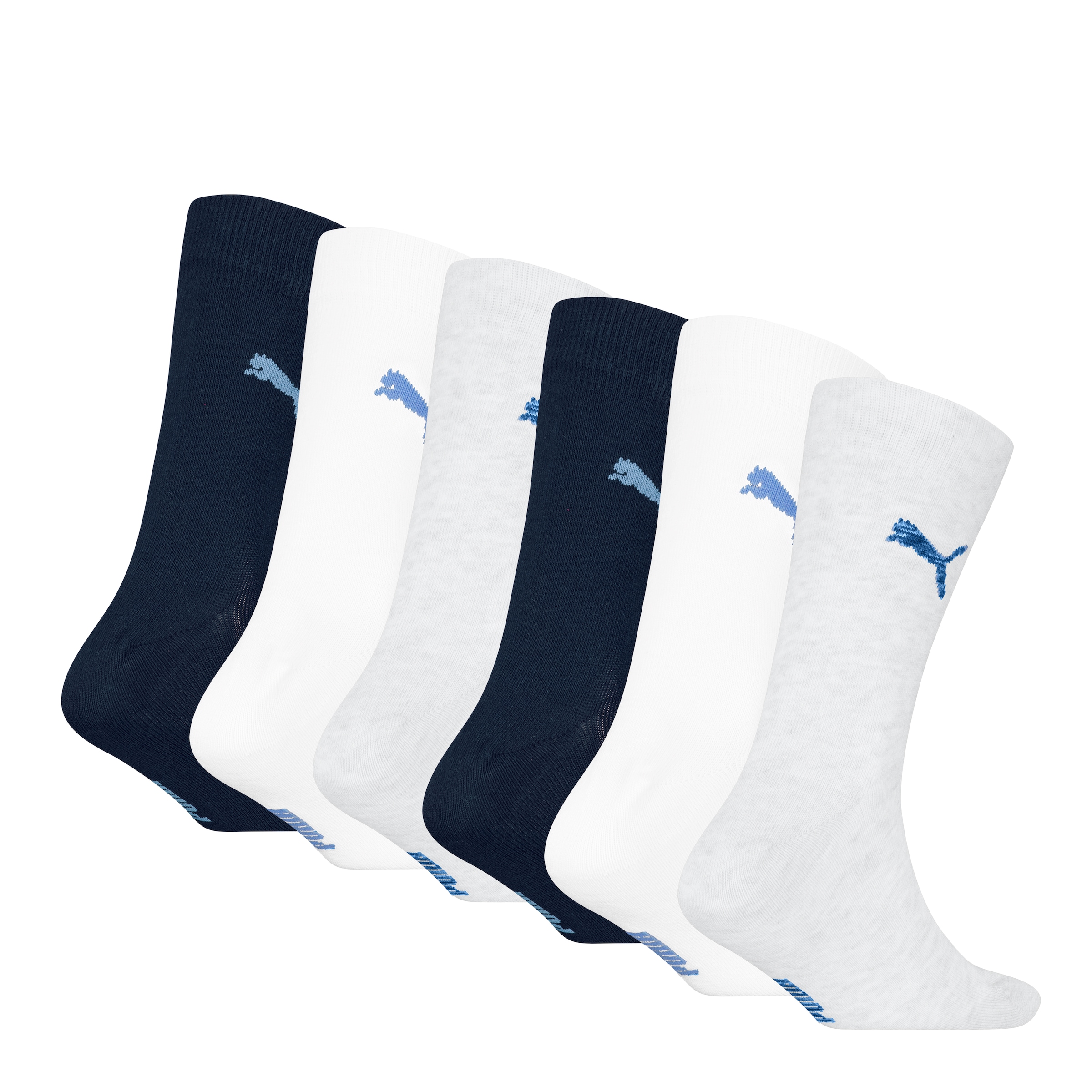 PUMA Socken »PUMA KIDS EASY RIDER 6P ECOM« 6 Paar,  Sportsocken, Rippenbündchen, Logo
