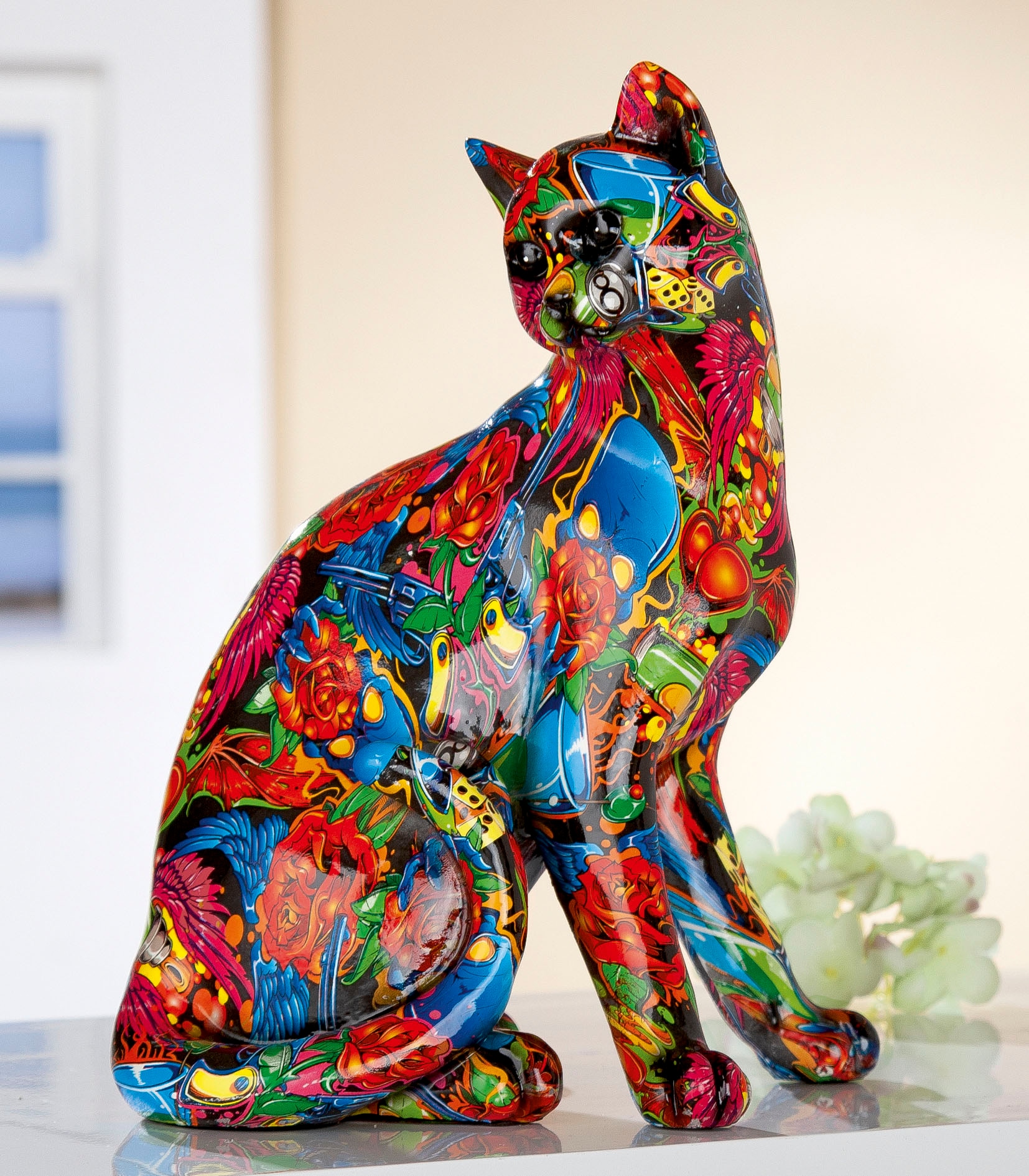 29 Tierfigur, Dekoobjekt, »Figur Katze«, Pop Art Wohnzimmer Höhe GILDE Dekofigur kaufen cm,