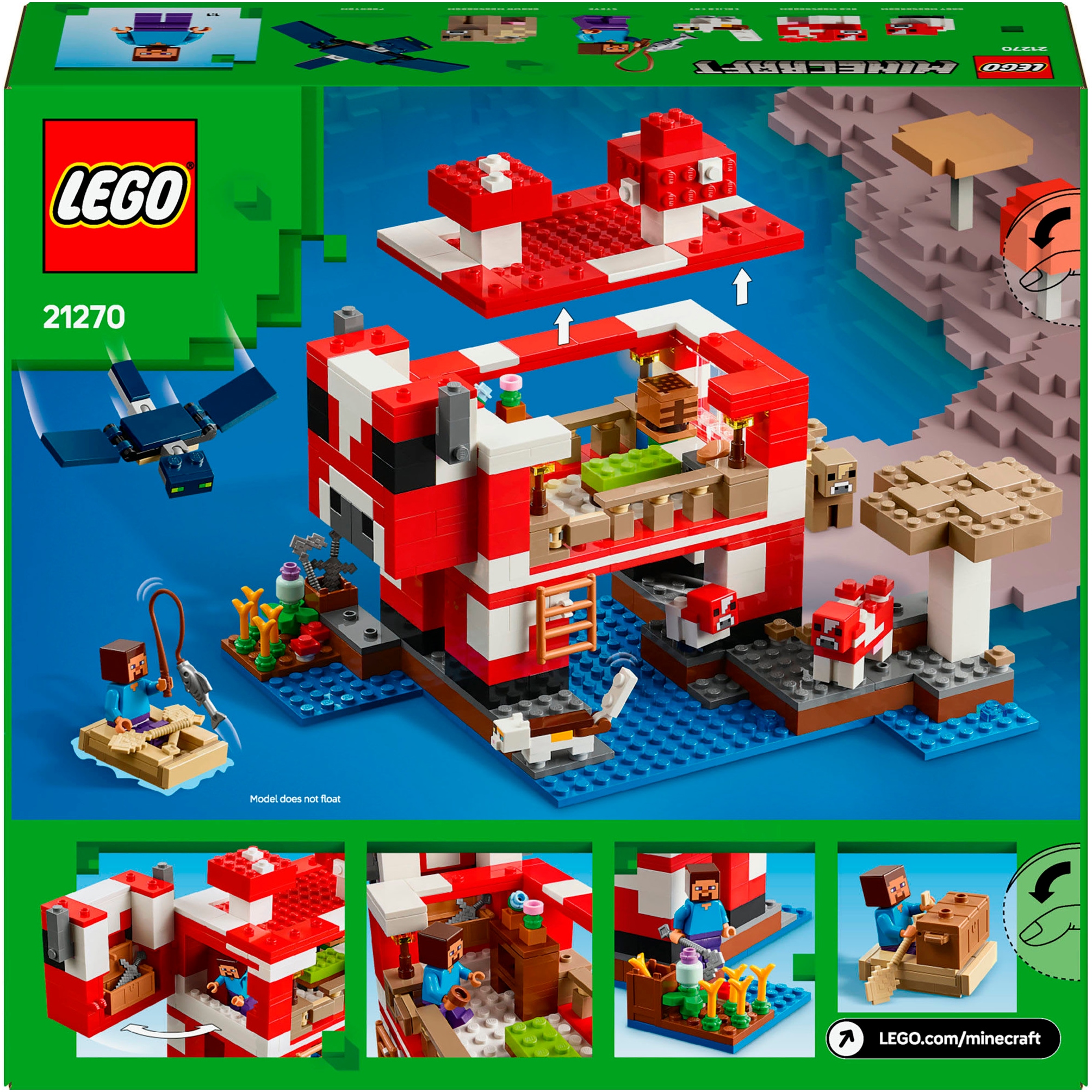 LEGO® Pions de construction »Das Pilzkuh-Haus (21270), LEGO Minecraft« Made in Europe