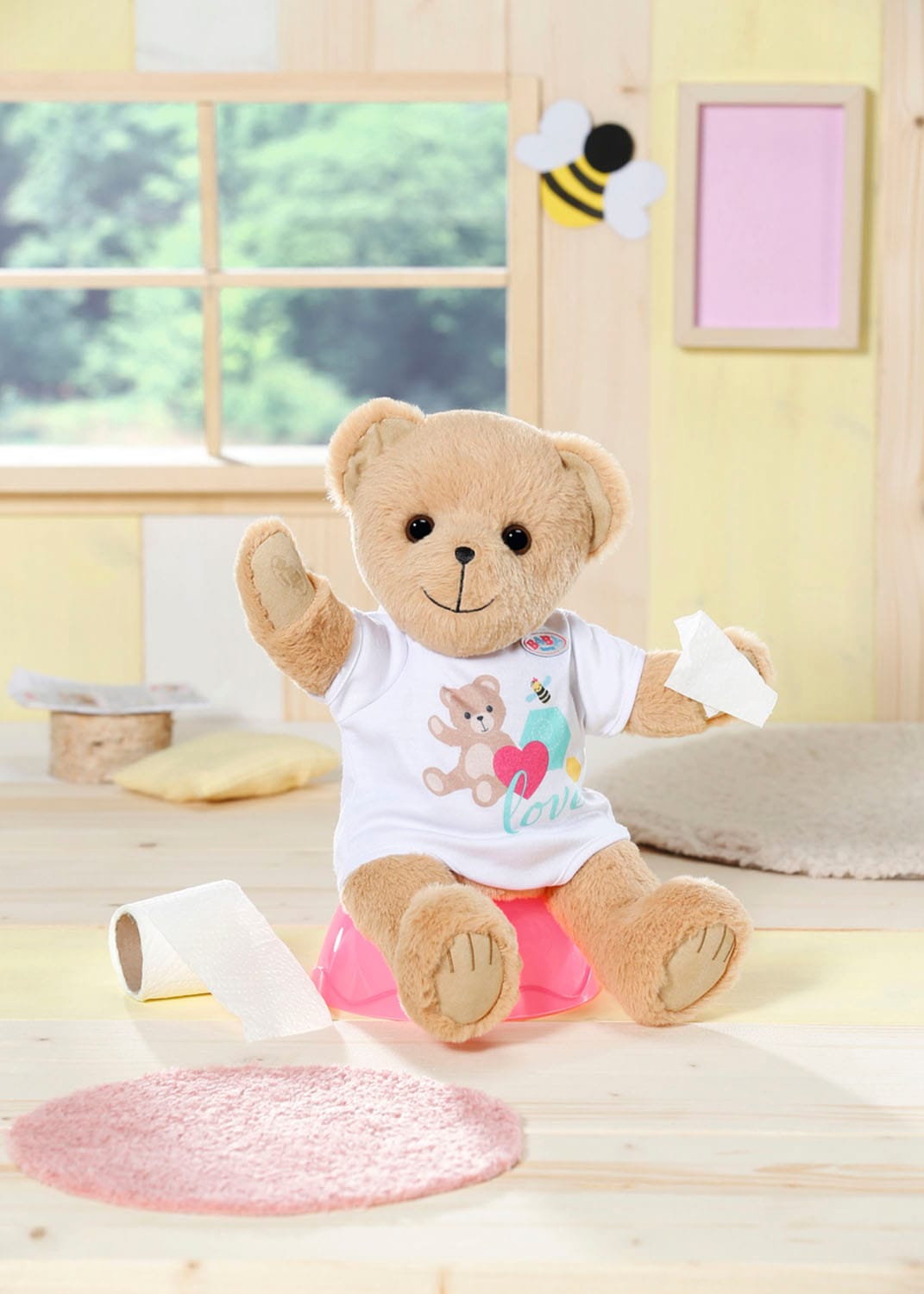 Baby Born Kuscheltier »Teddy Bär, weiss«, inklusive Strampler - Teddybär