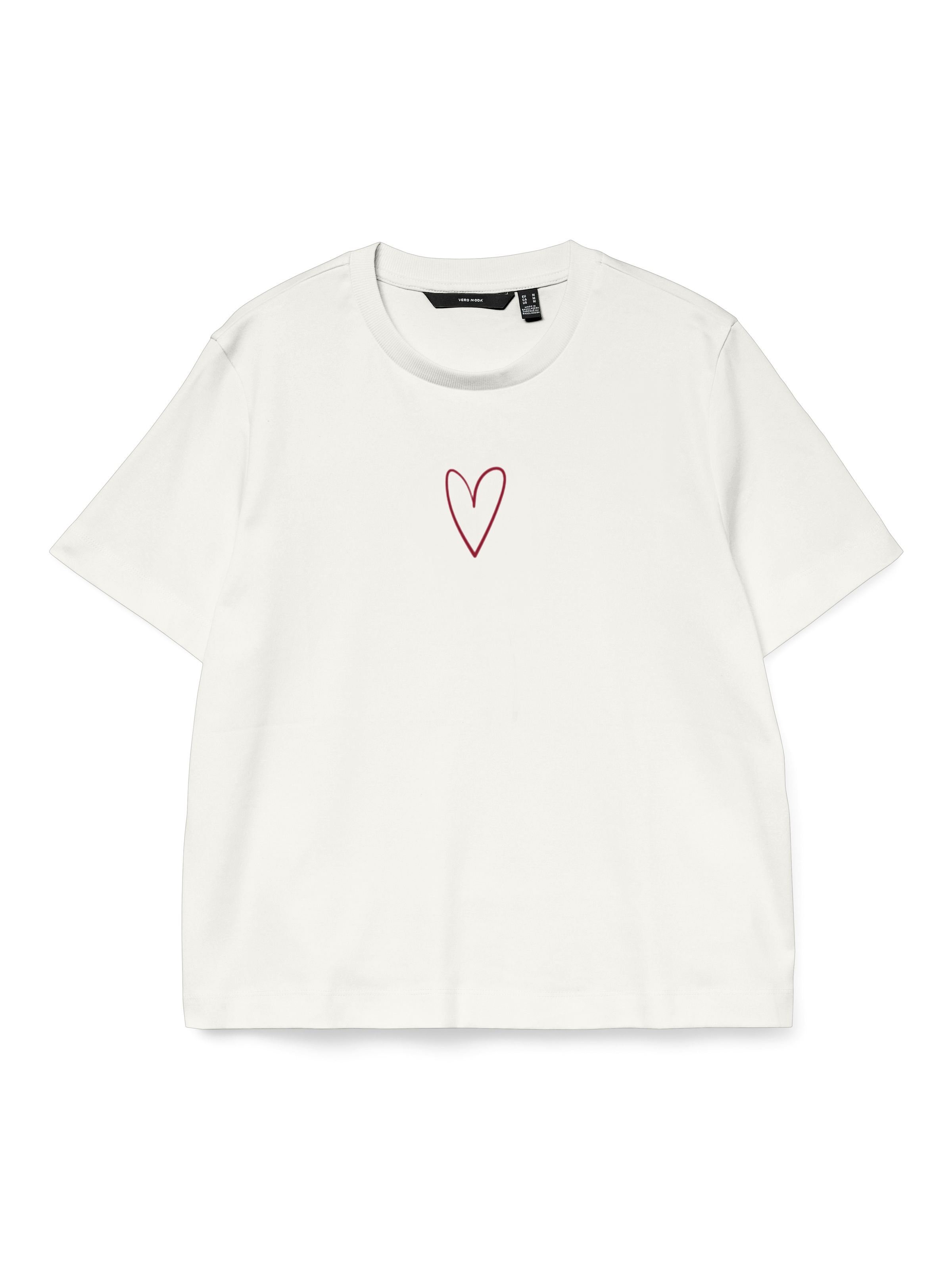 Vero Moda T-shirt à manches courtes »VMSARA METTE SS TOP BOX JRS GA NOOS« Coton, coupe regular fit