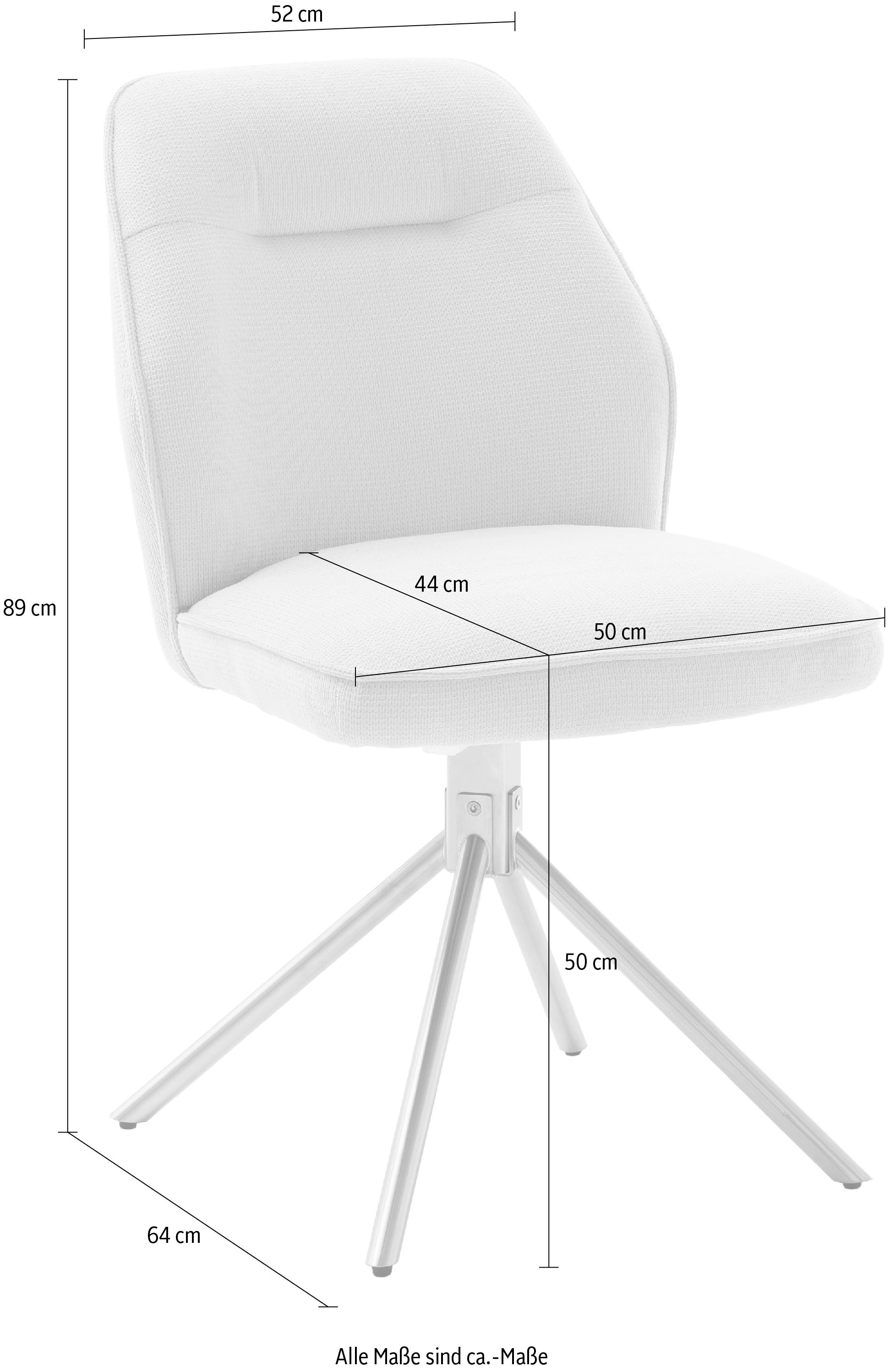 MCA furniture Chaise à 4 pieds (Set) 2 cuis180° drehbar