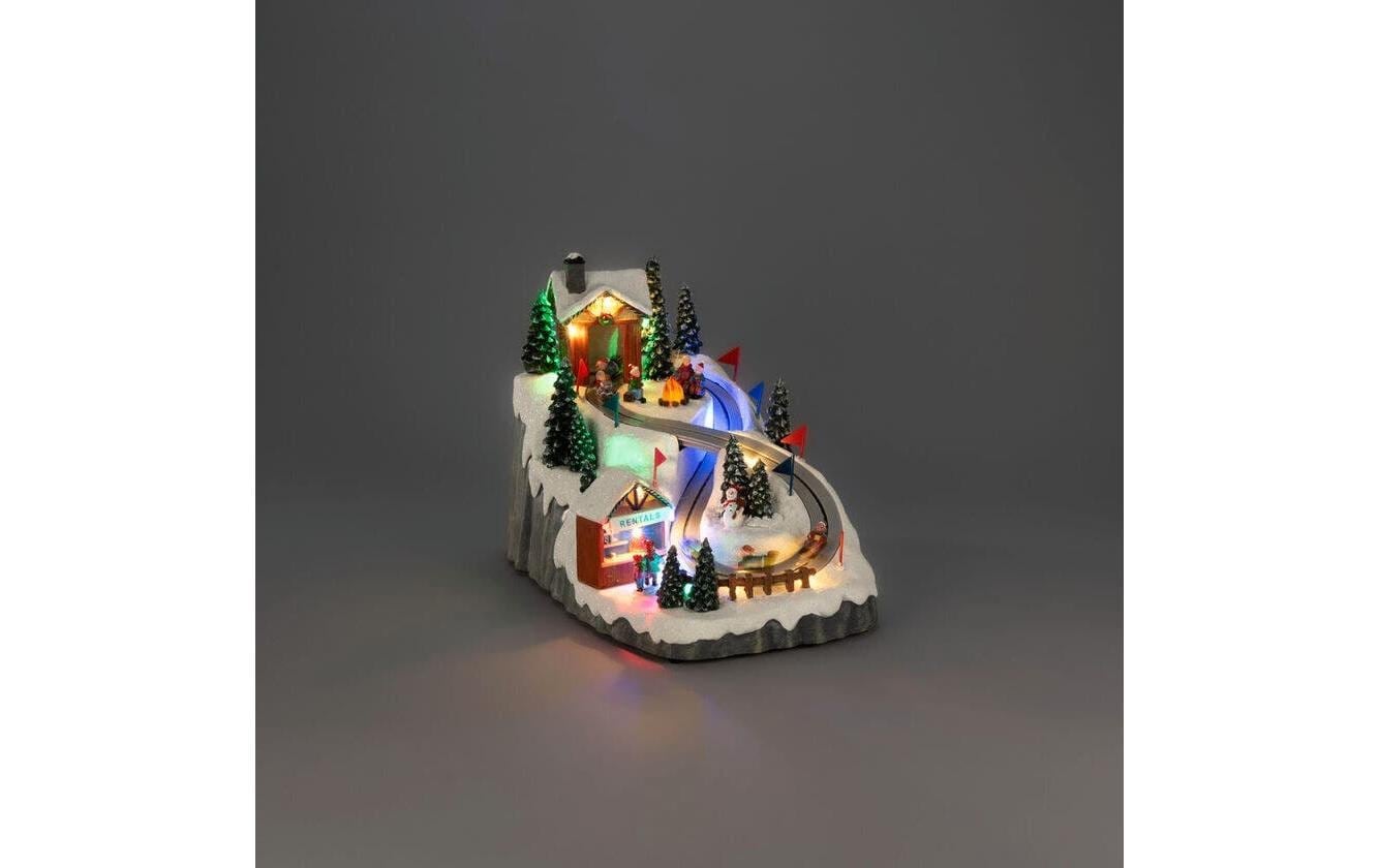 KONSTSMIDE LED Dekolicht »LED-Szenerie Rodelbahn mit Animation und Weihnachtsmusik« LED-Modul