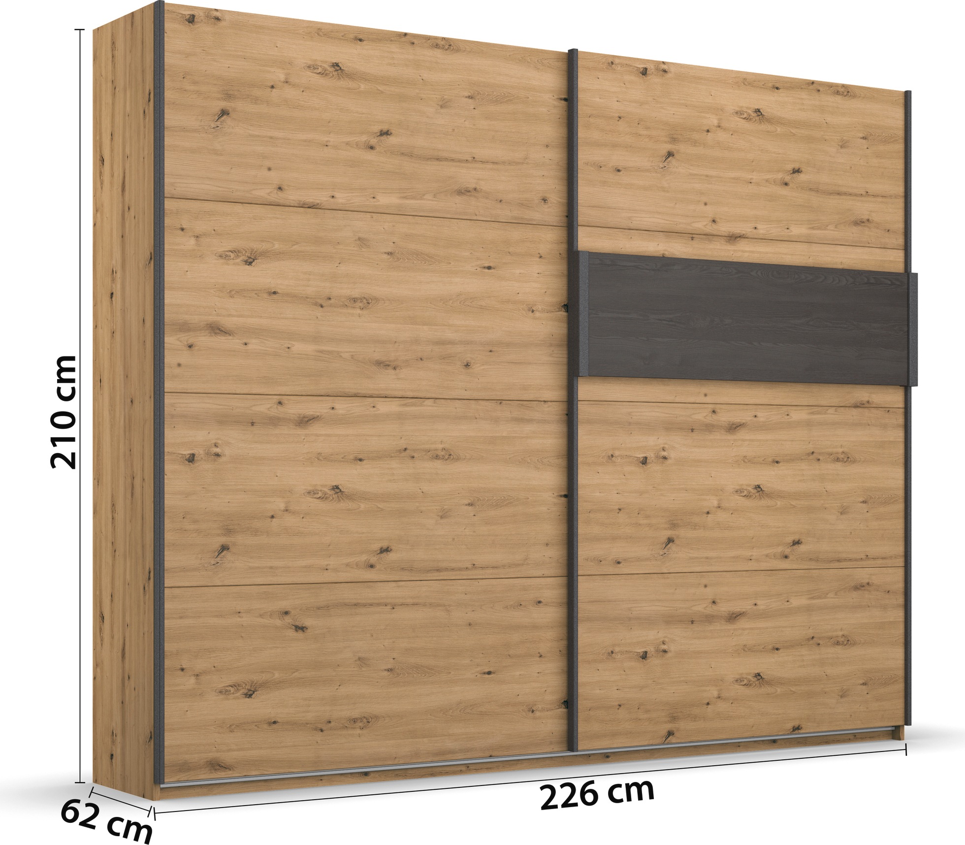 rauch Armoire à portes coulissantes »Kleiderschrank Schrank Garderobe Schlafzimmerschrank APOLLON« incl. élément suspendu pratique avec 6 crochets à vêtements MADE IN GERMANY