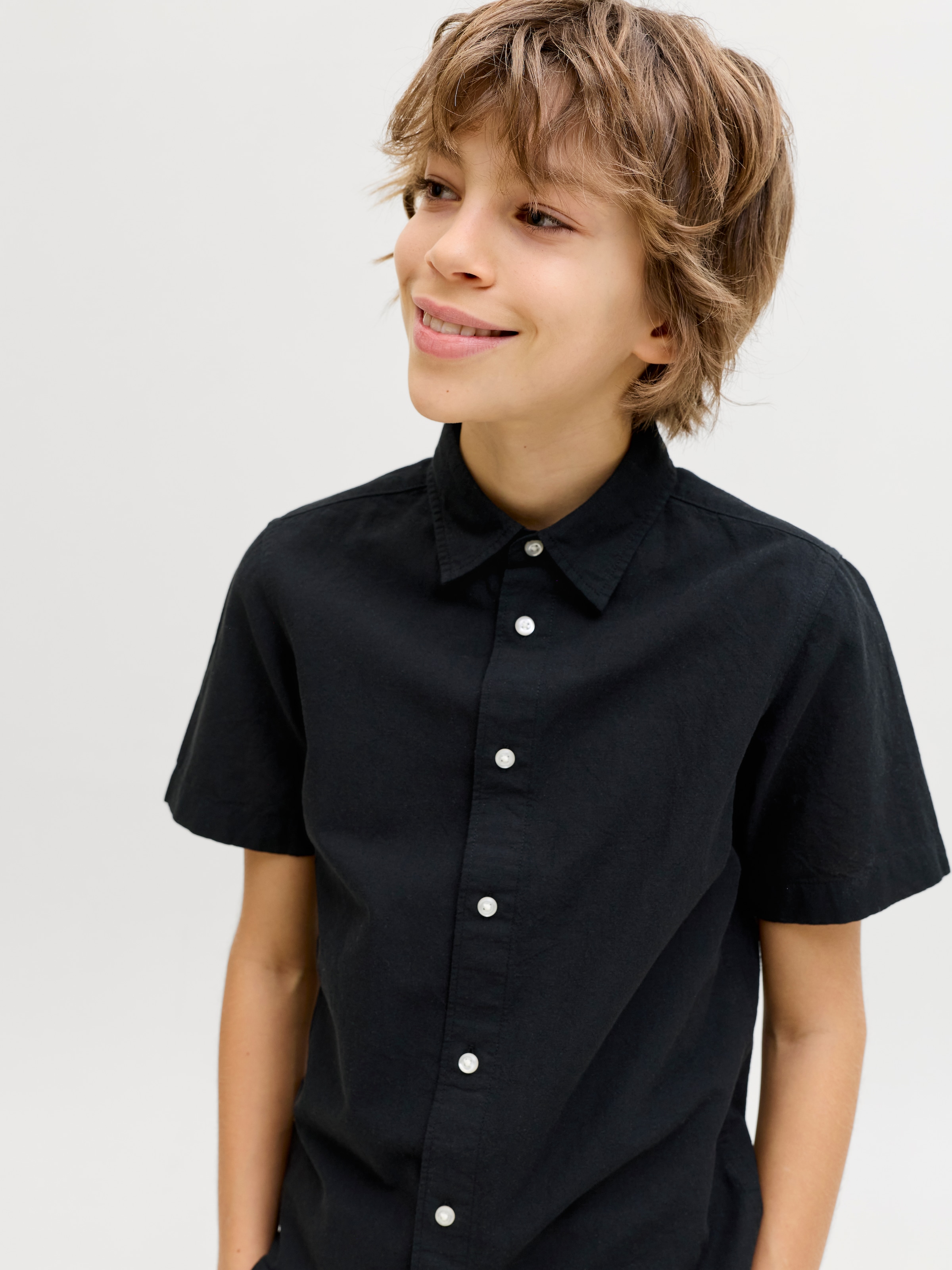Jack & Jones Junior Kurzarmhemd »JJEBREEZE LINEN BLEND SHIRT S/S SN JNR«