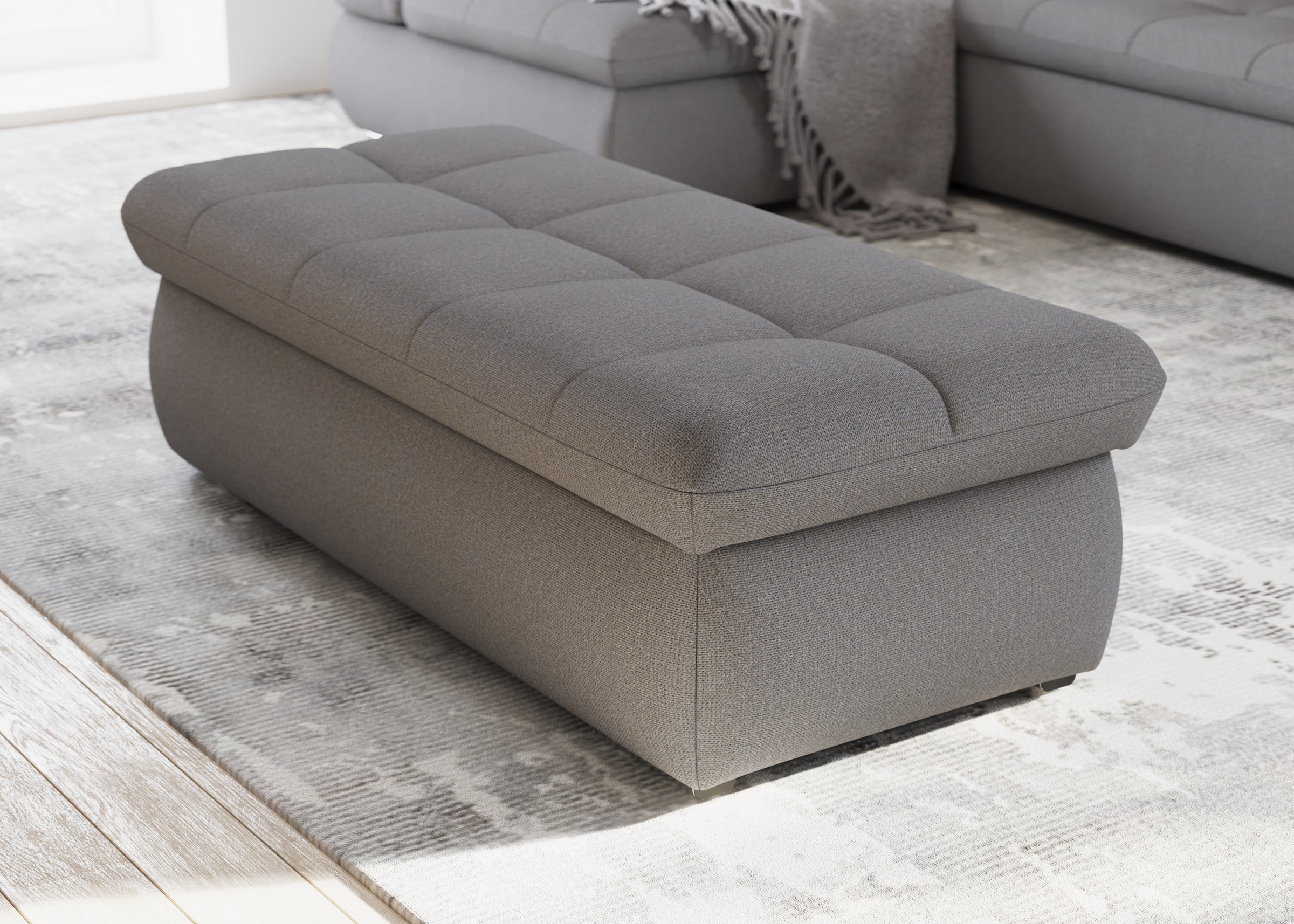 Image of DOMO collection Polsterhocker "MORIC 136x64 cm, praktisch und komfortabel" inklusive Stauraum