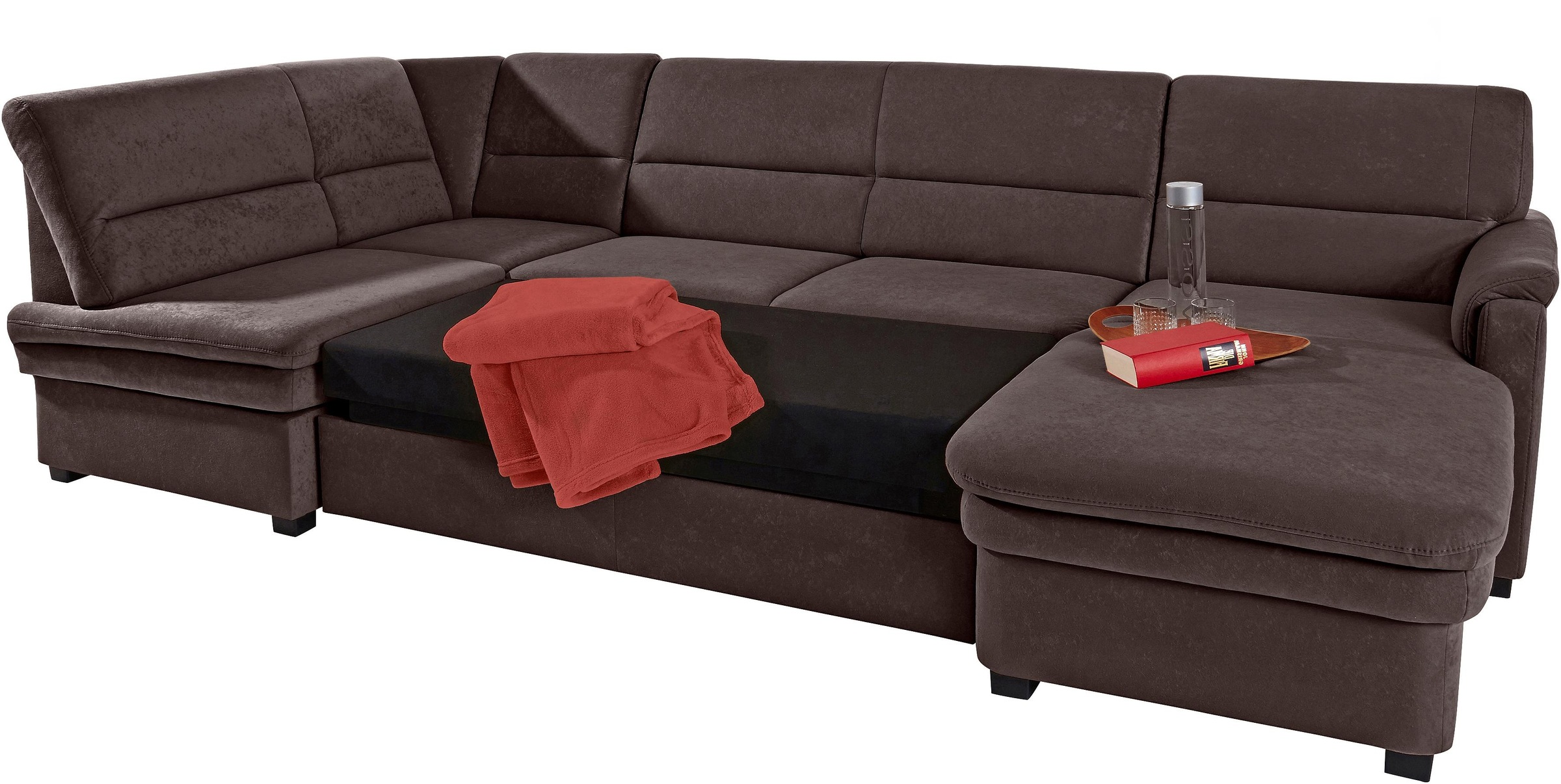 sit&more Wohnlandschaft »Pisa U-Form«, mit Federkern, wahlweise mit Bettfunktion