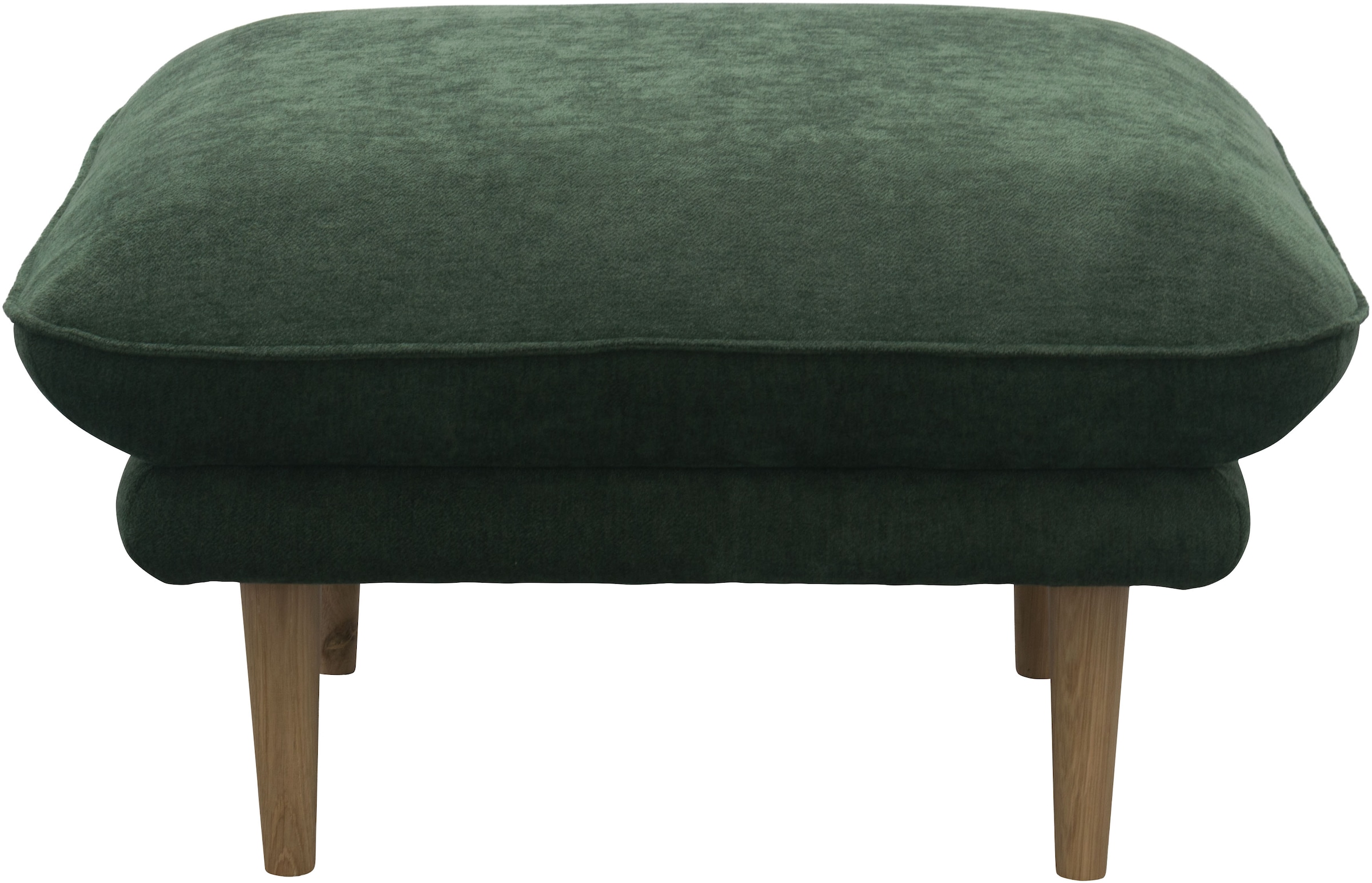 DOMO collection Hocker »Leuven« angenehm feste Polsterung, bodenfrei, 19 cm hohe Holzfüsse