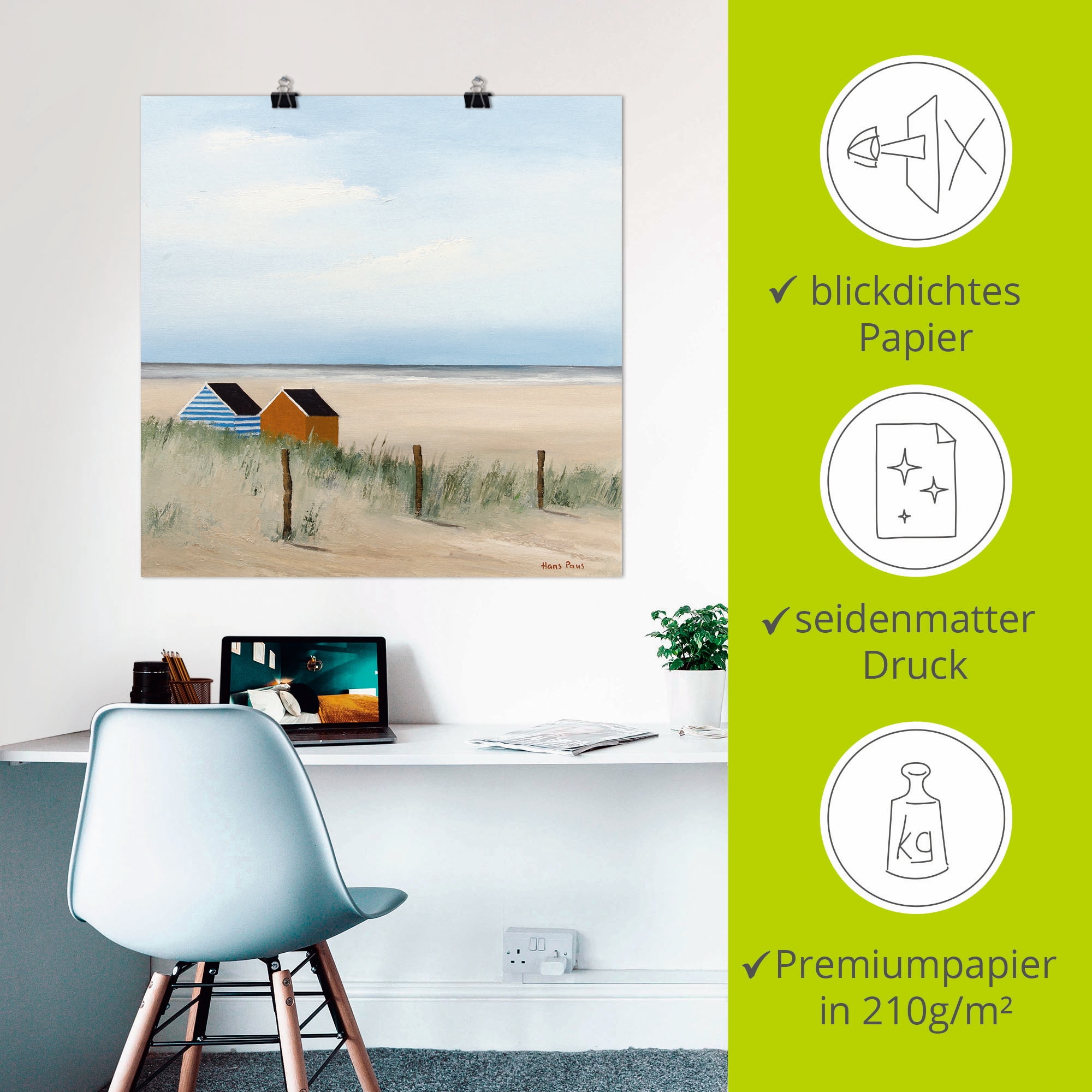 Artland Fresque murale »Sonniger Morgen V« 1 cuis tlg. als Leinwandbild, Poster in verschied. Grössen