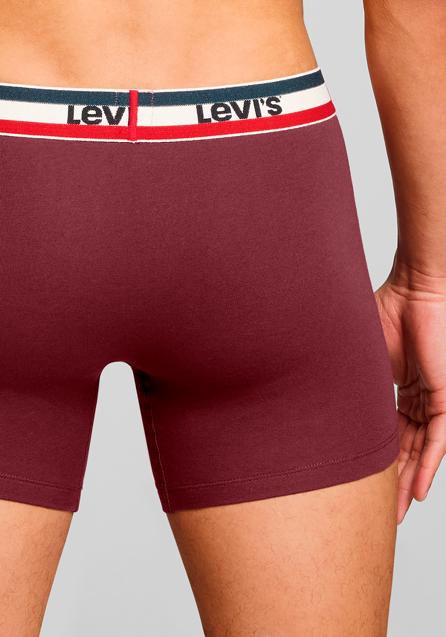 Levi's® Boxershorts »LEVIS MEN SPRTSWR LOGO BOXER BRIEF 3P«, (Packung, 3er Pack), mit breitem Logobund