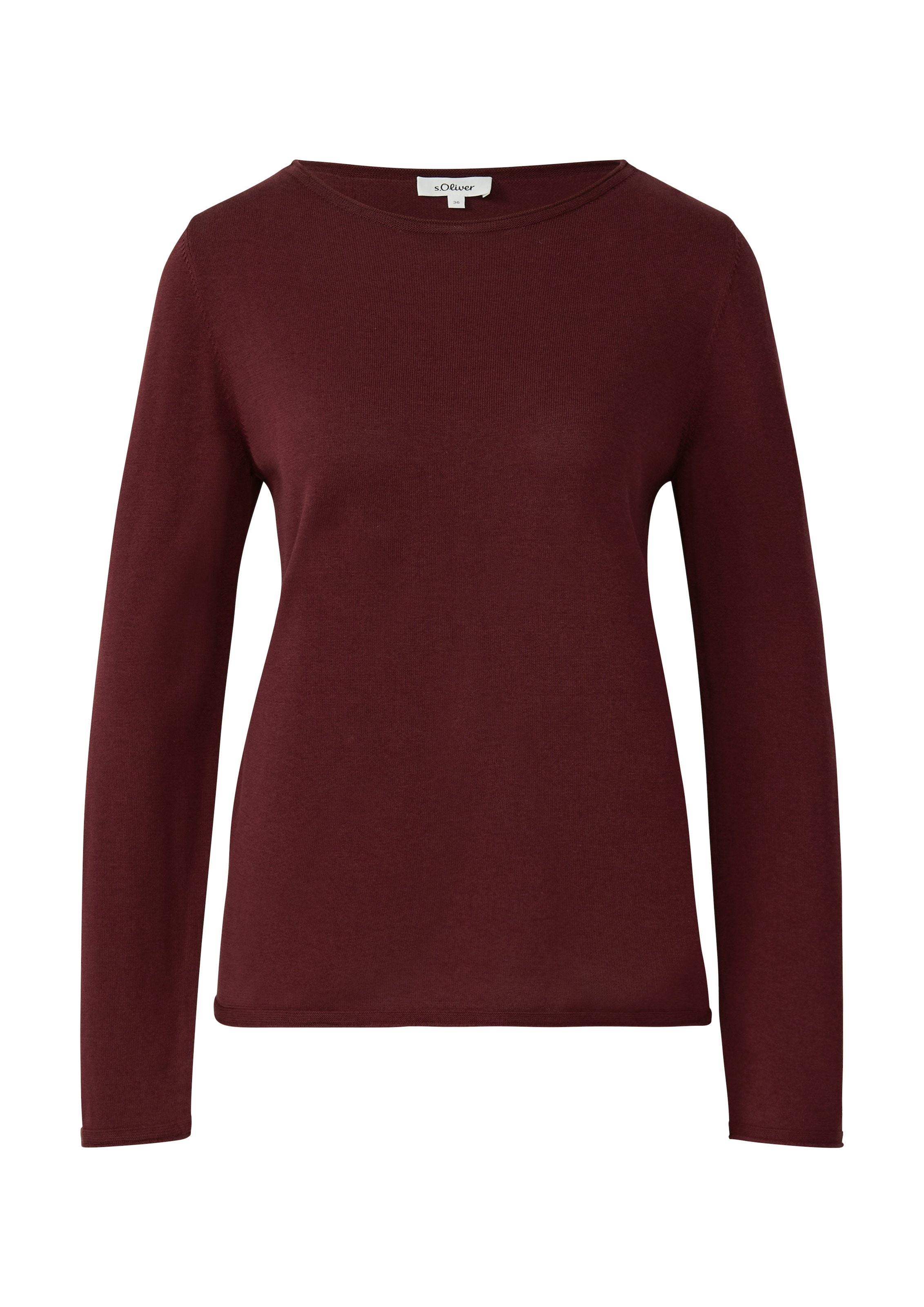 s.Oliver Langarmshirt, mit Rollkanten