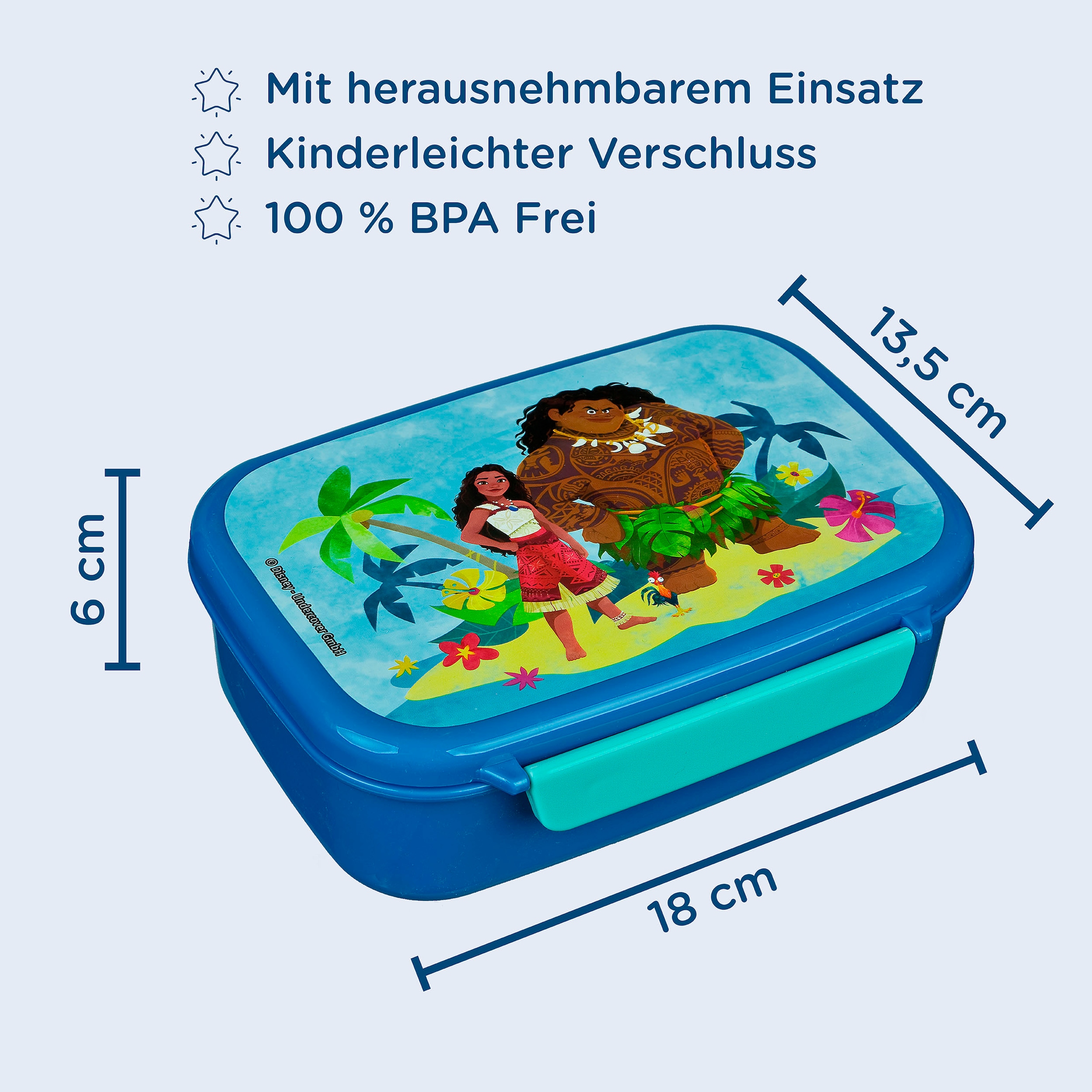 Scooli Lunchbox »Brotzeitdose + Trinkflasche, Vaiana« 2 tlg. mit Trinkflasche