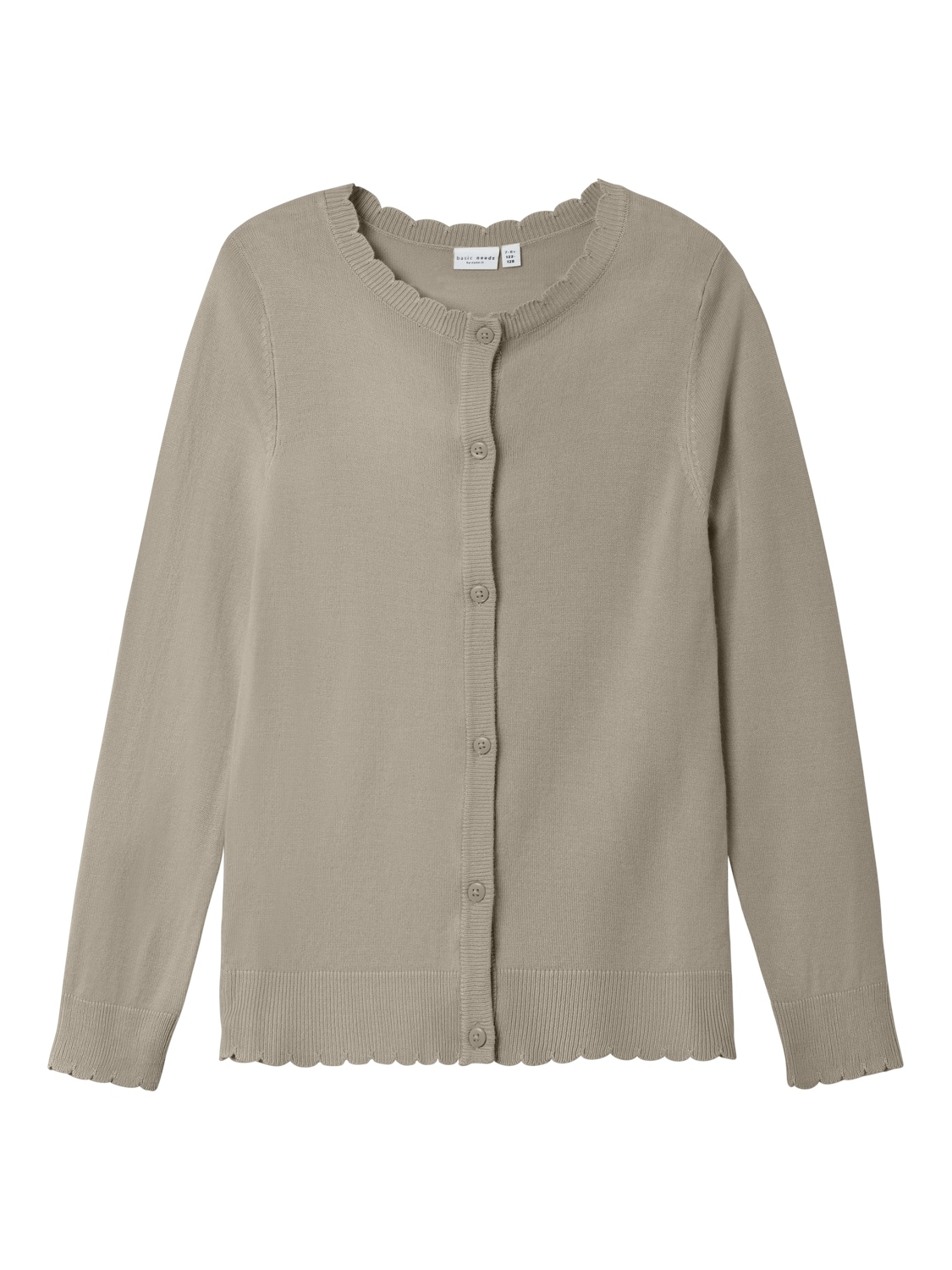 Name It Strickjacke »NKFVAMONE LS KNIT CARD K NOOS«, mit süssen Wellenkanten am Ärmel und am Saum