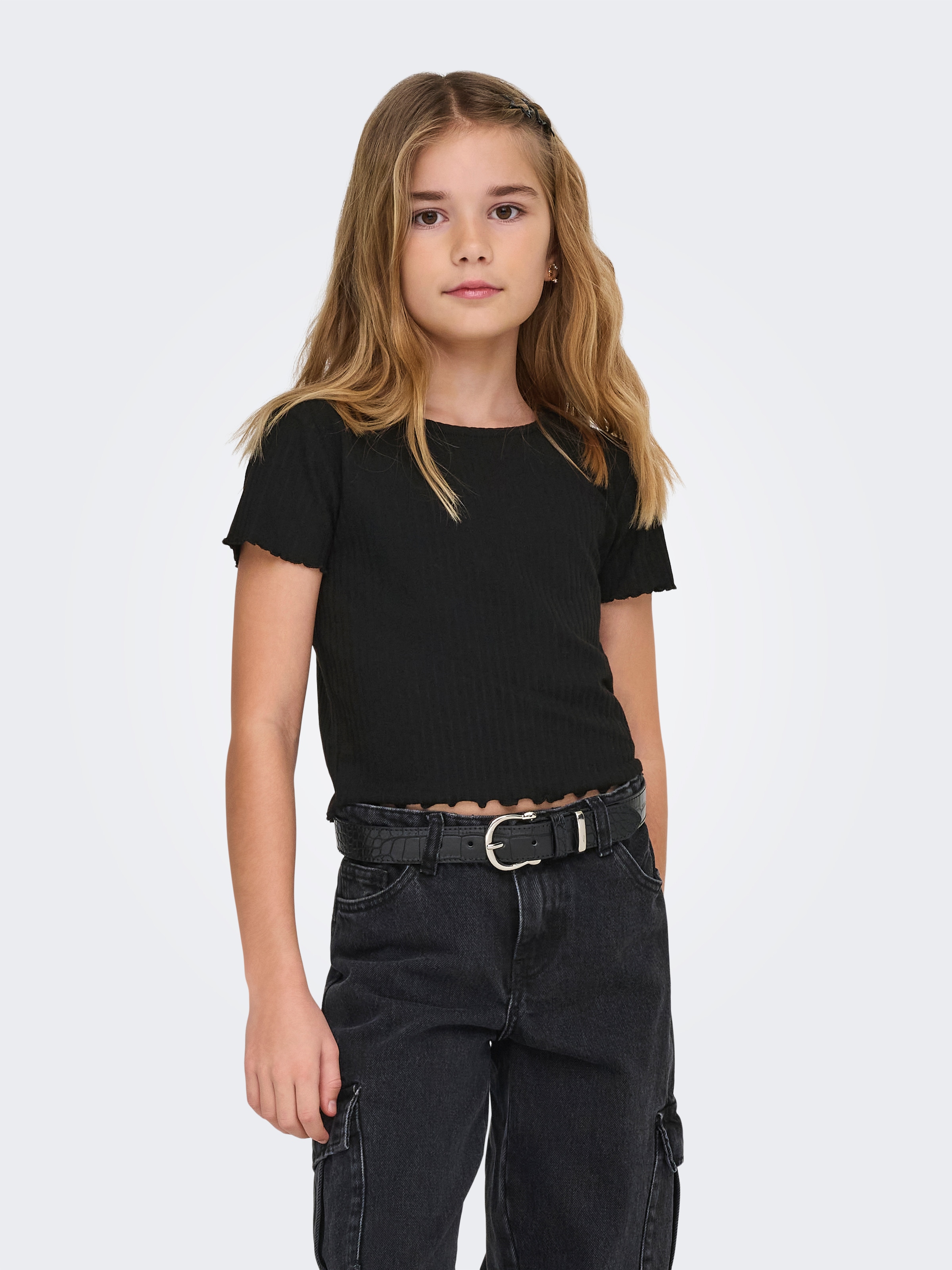 Image of KIDS ONLY T-Shirt "KONNELLA" mit gewellten Säumen