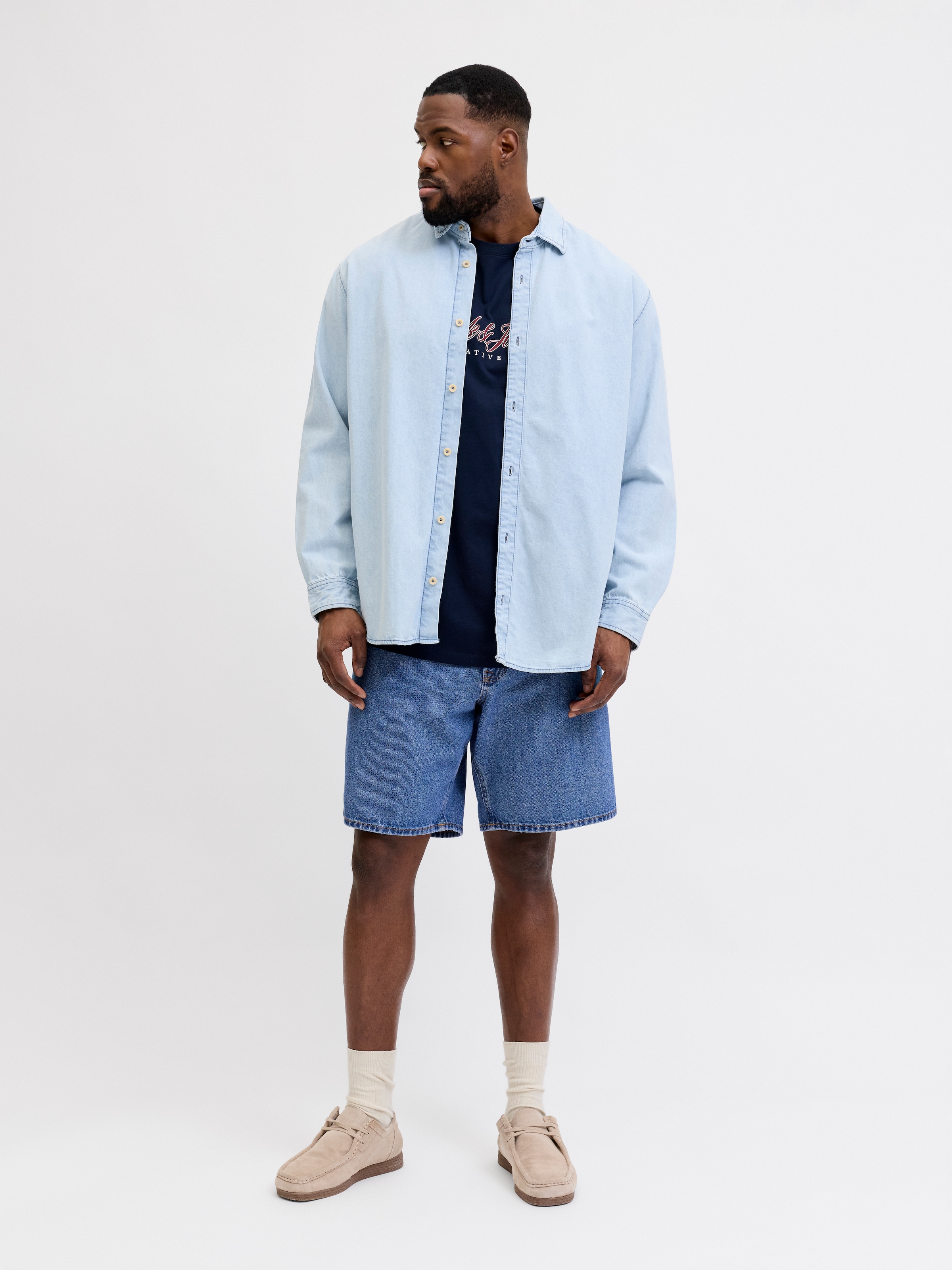 Jack & Jones PlusSize Jeansbermudas »JJITONY JJORIGINAL SHORT« Five-Pocket-Design, relaxed fit