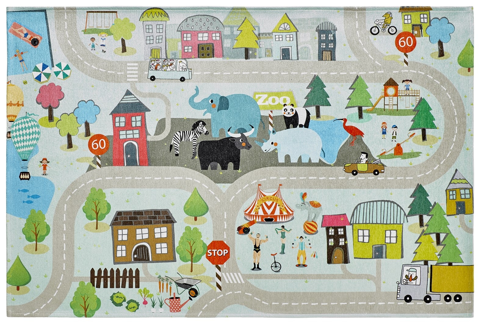 Image of Kayoom Kinderteppich "Sympathy Kids 241" rechteckig 5 mm Höhe Kurzflor, Modernes Muster, Fussbodenheizungsgeeignet