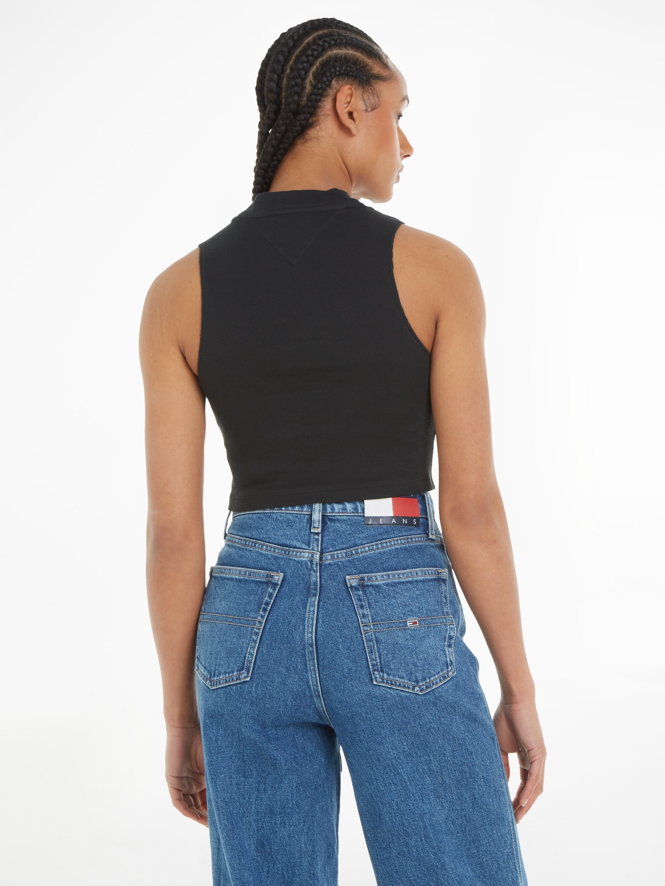 Tommy Jeans Tanktop »TJW CRP MOCKNECK RIB TANK«, mit Logostickerei