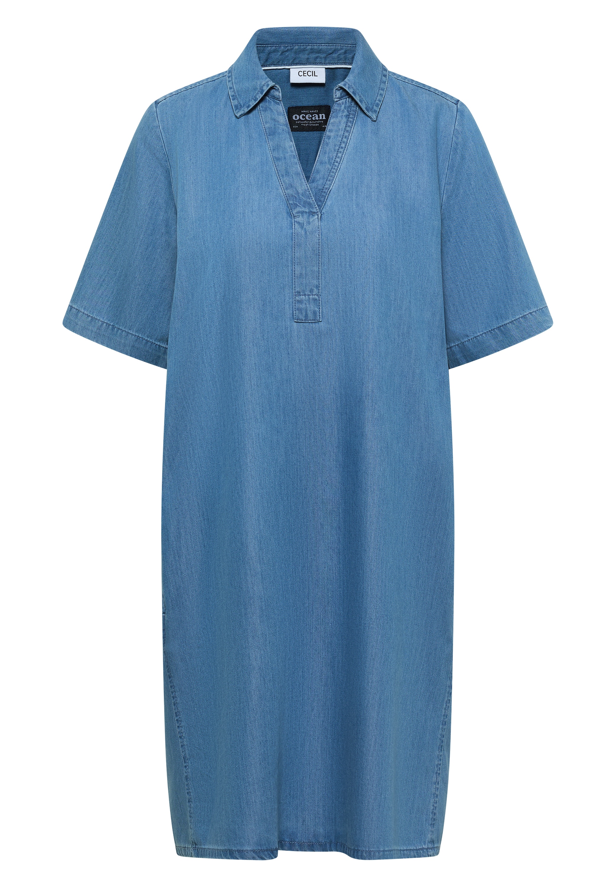 Cecil Robe en jean Sans poches avec encolure en V