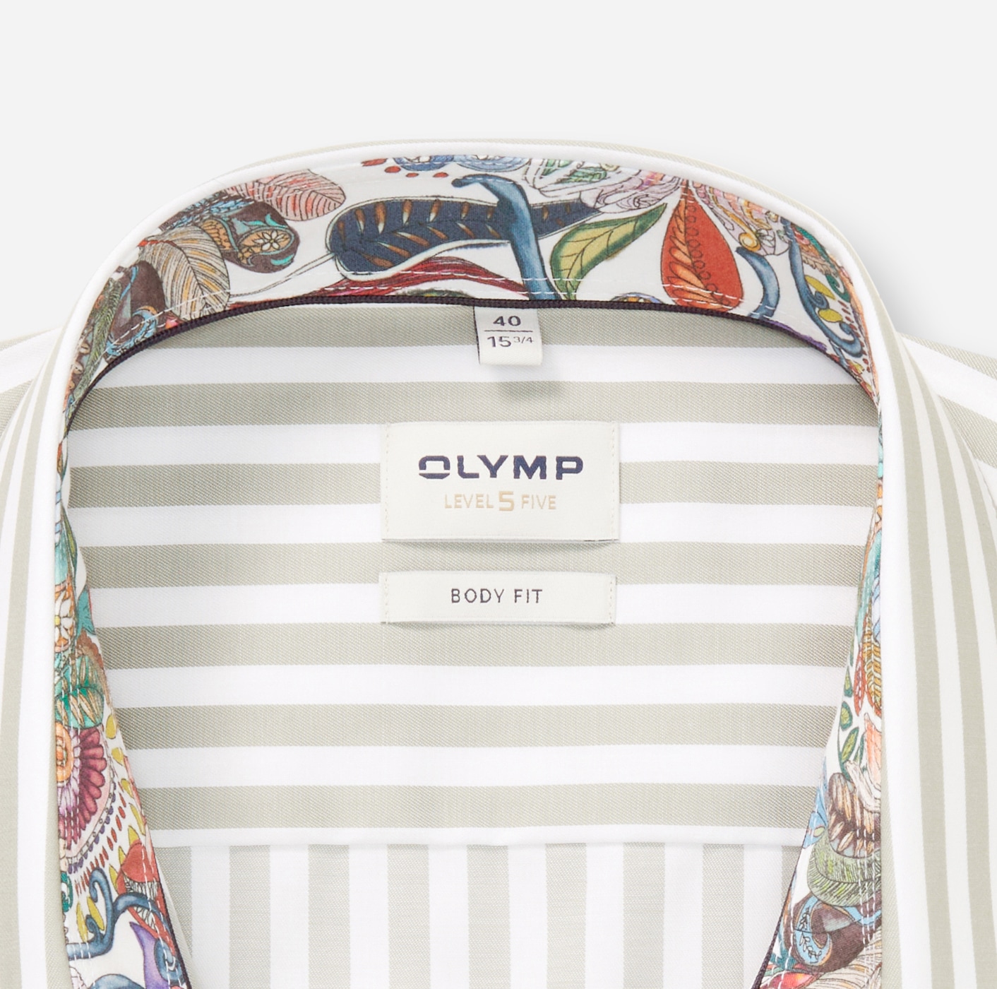 OLYMP Langarmhemd »Level 5« gestreift, body fit, New York Kentkragen, Businesshemd