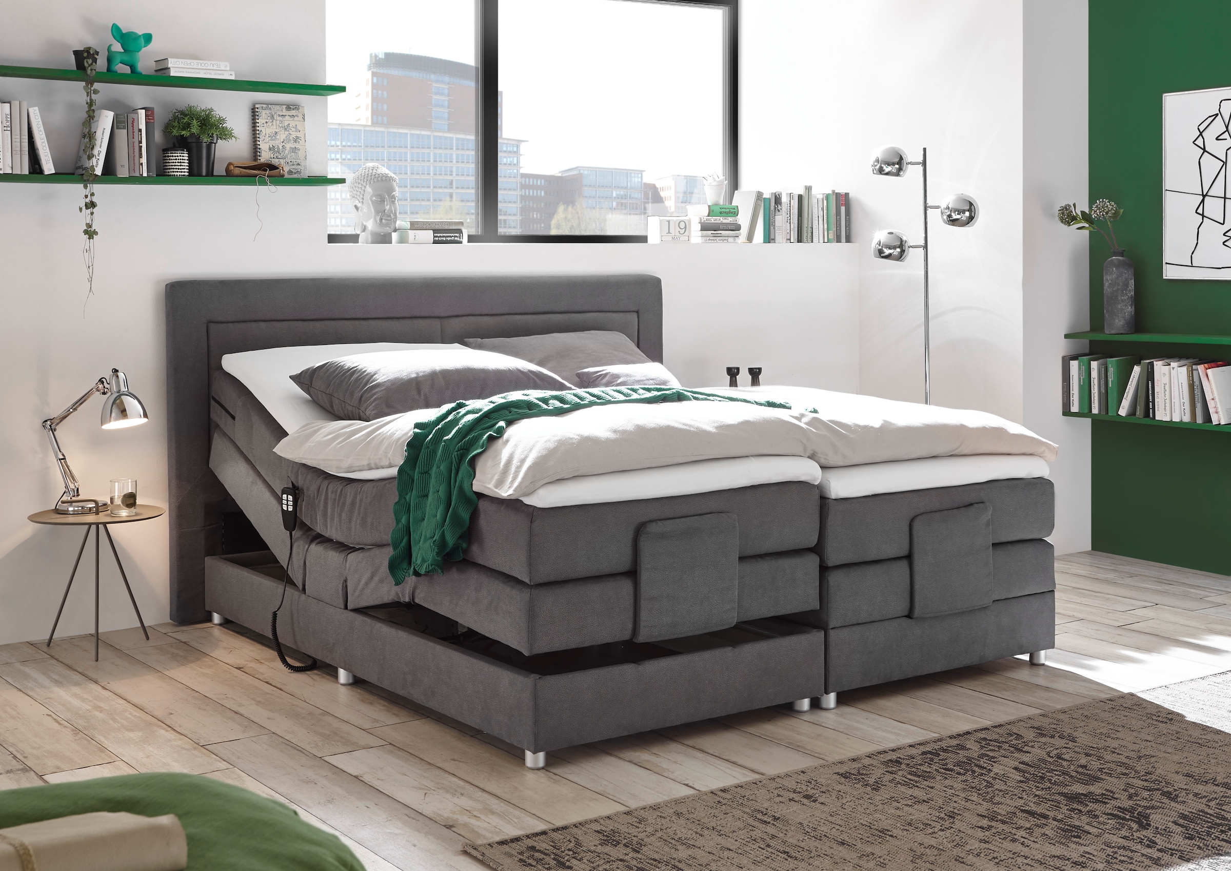 ED EXCITING DESIGN Boxspringbett »Saba 2«, inkl. Motor und Topper