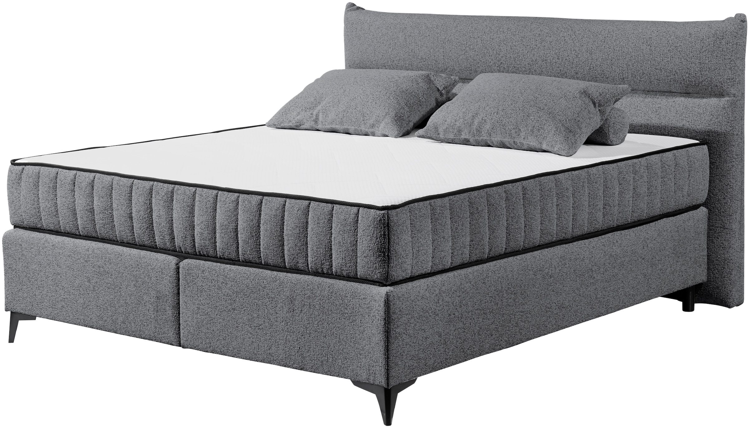 ED EXCITING DESIGN Boxspringbett »Vlieland« Premium 9-Zonen-Tonnentaschenfederkern Duo-Matratze mit Kokosmatte