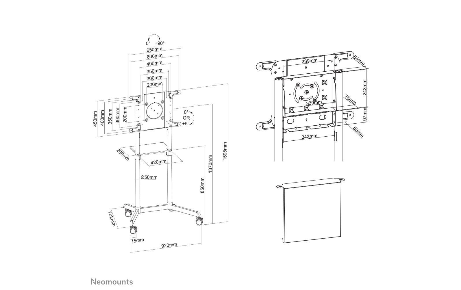TV-Ständer »Neomounts by NewStar NS-M1250 Schwarz«