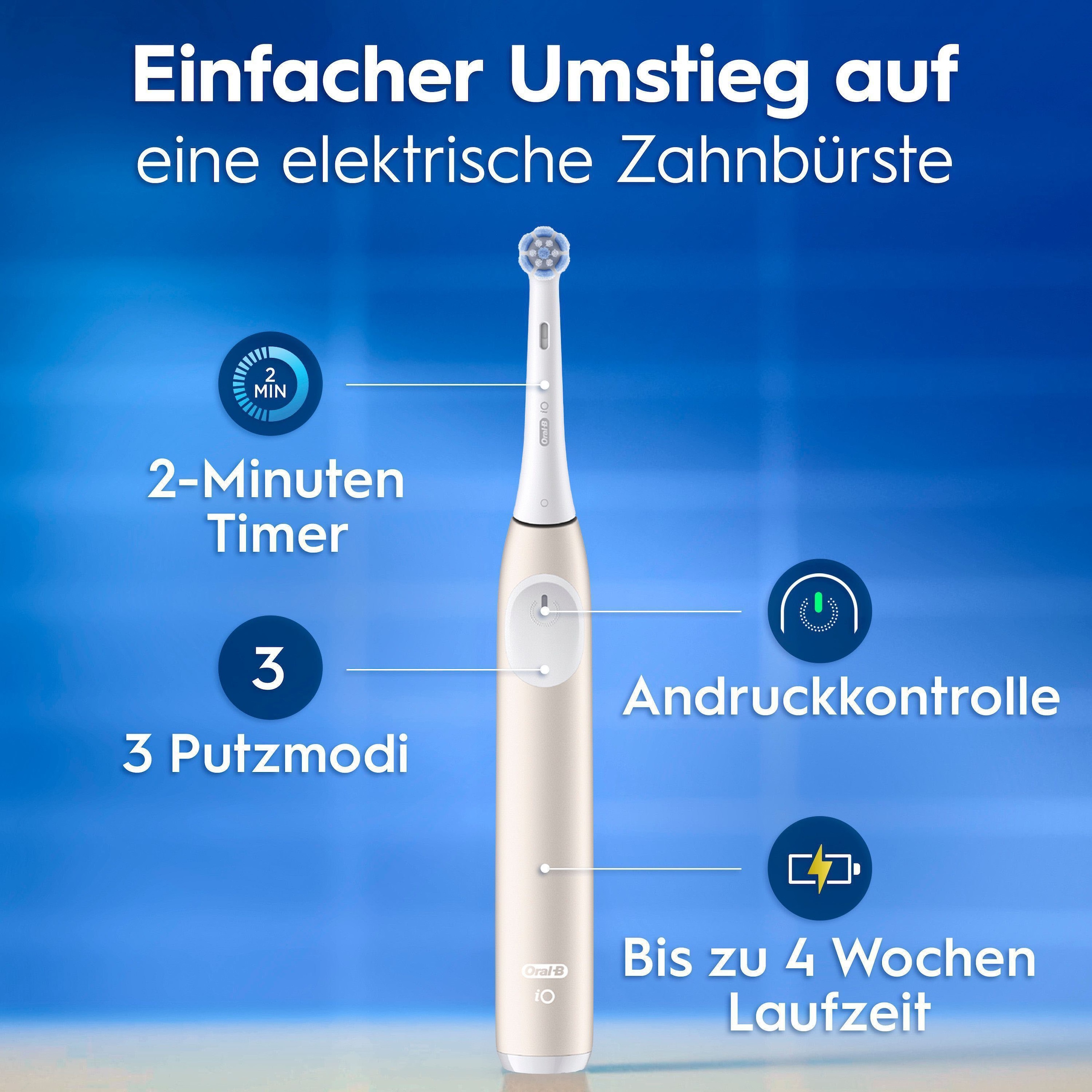 Oral-B Brosse à dents électrique »Oral-B iO Series 2« 1 cuis Aufsteckbürsten pour un nettoyage doux