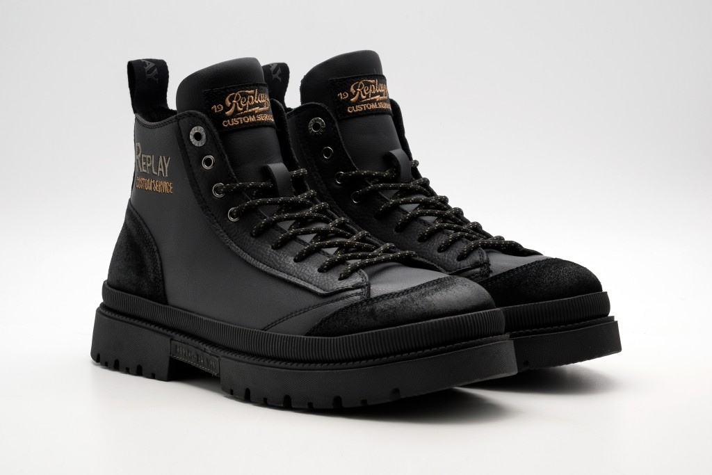 Image of Replay Schnürboots "SANDTOWN PEAK" Schnürstiefelette mit Anziehlasche