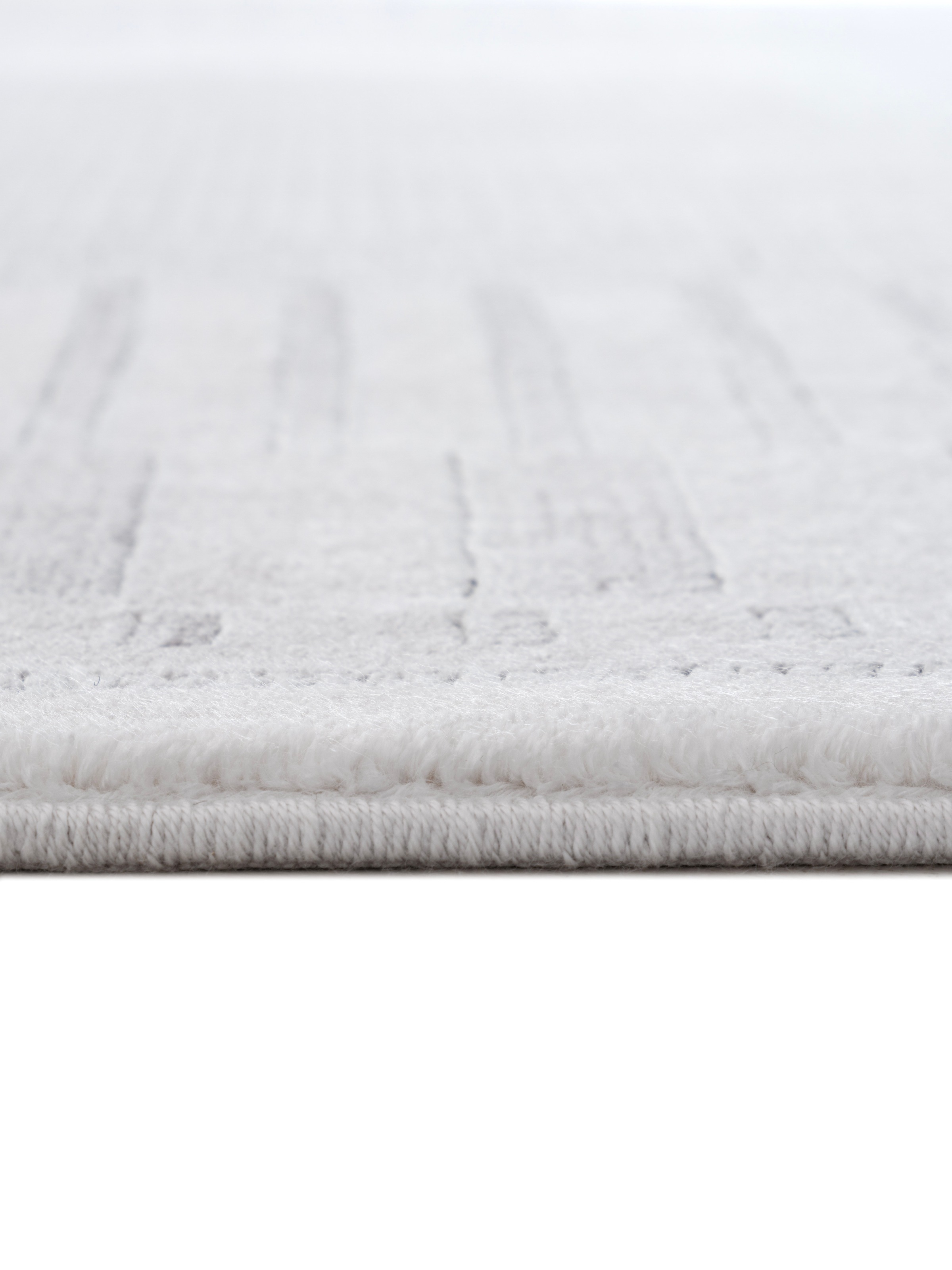 Calvin Klein home Teppich »Luster, mit Fransen, Designerteppich« rechteckig 6 mm Höhe Rahmen, Muster, meliert, Wohnzimmer, Schlafzimmer, Esszimmer