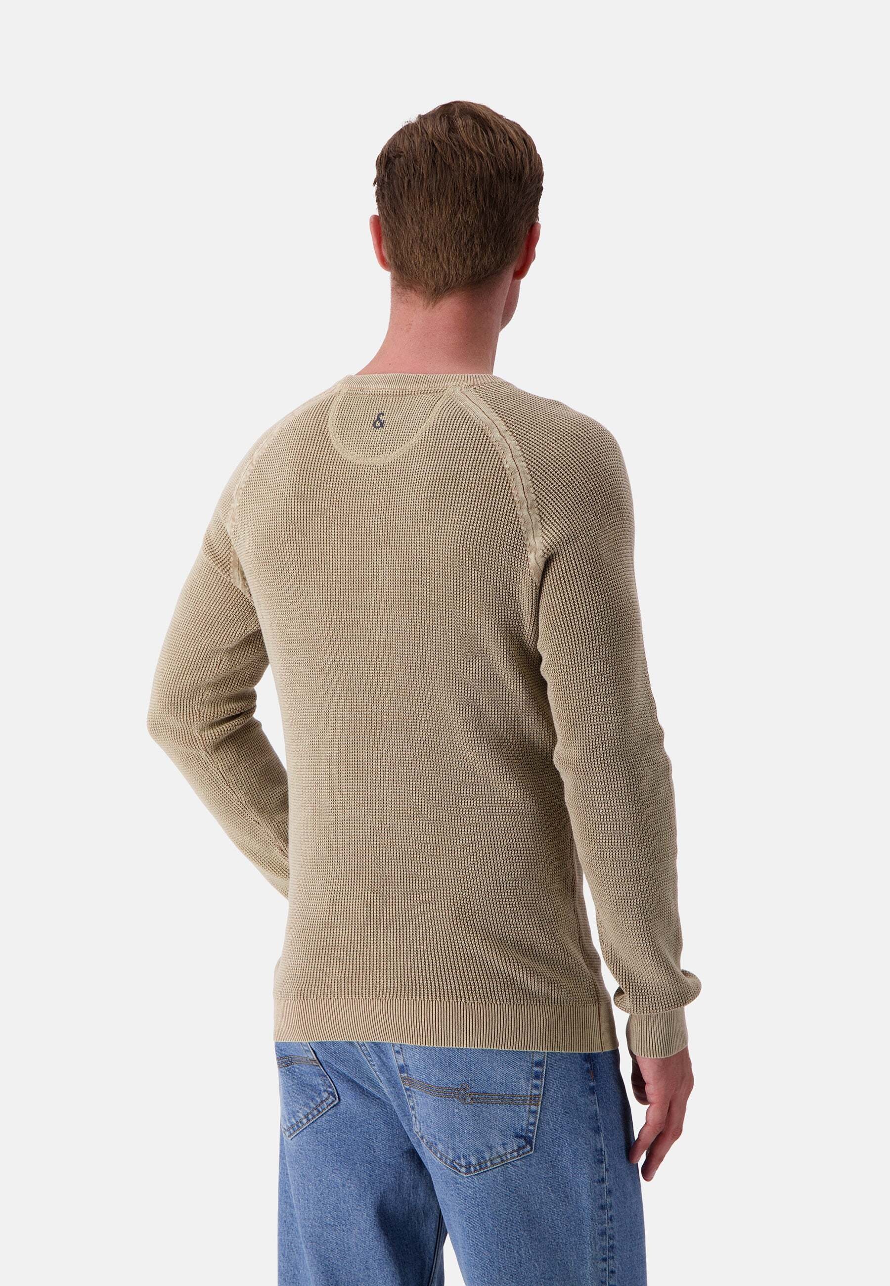 colours & sons Strickpullover »colours & sons Pullover Roundneck-Washed«