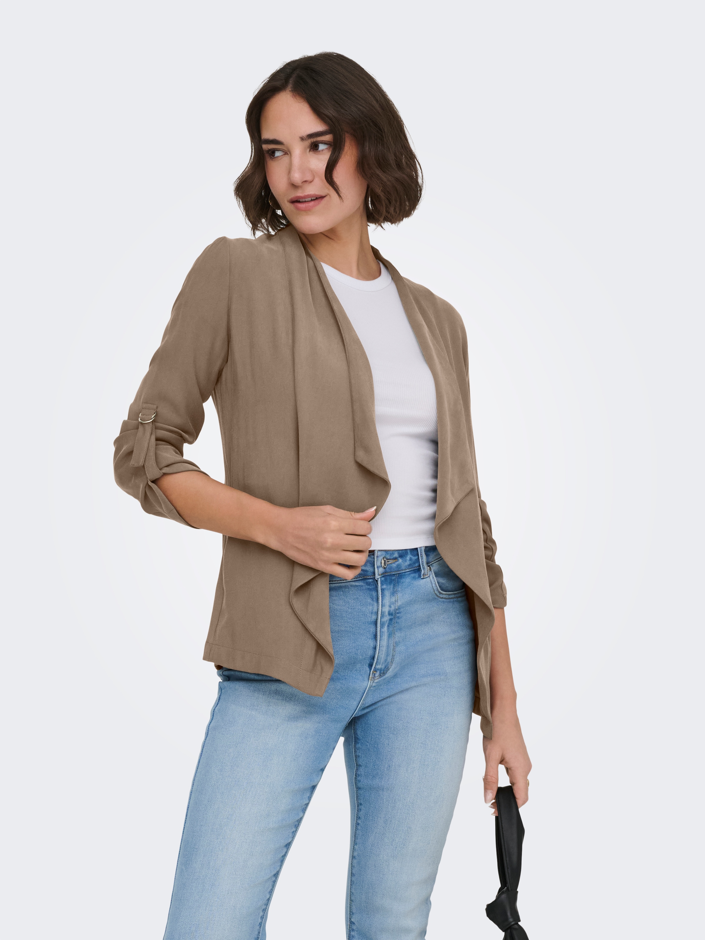 Image of ONLY Blusenjacke "ONLLALIA 3/4 OPEN JACKET PNT" Viskosemischung