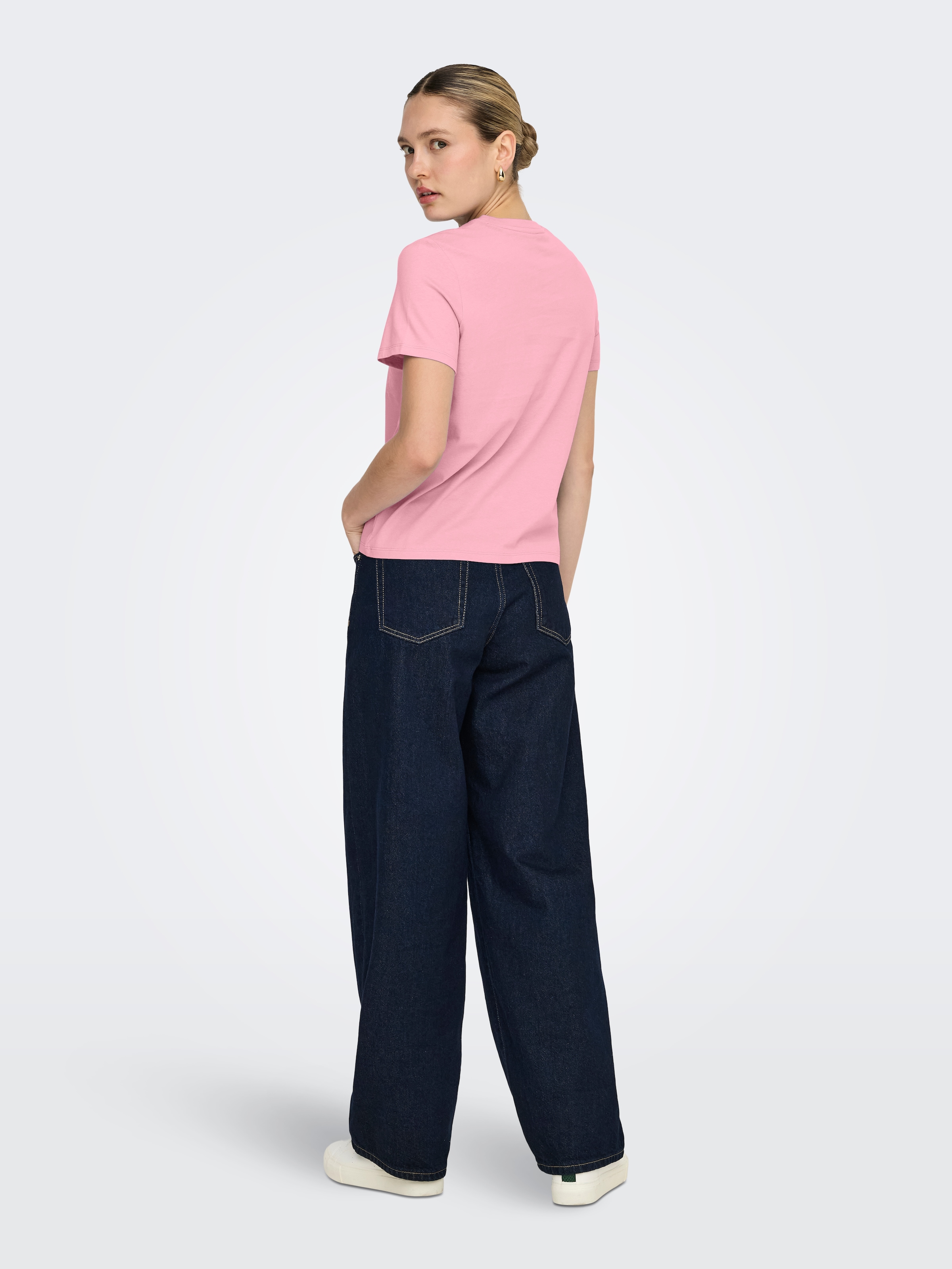 ONLY T-shirt à manches courtes »ONLAMBERDINE S/S PRINT TOP BOX JRS« Baumwolle, regular fit, Rundhals