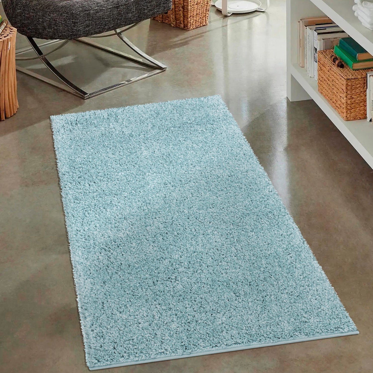 Hochflor-Teppich »City Shaggy«, rechteckig, Robuster Langflor Teppich uni, besonders...