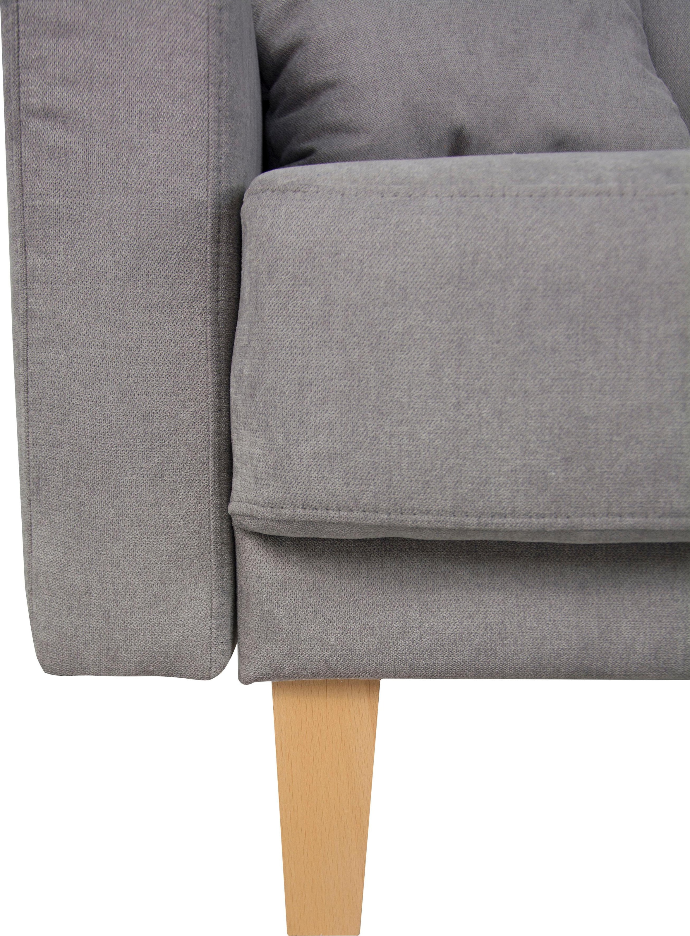 Home affaire 2-Sitzer »TRIPLO mit Wellenunterfederung, Masse B/T/H: 165/100/89 cm«, Sofa mit Steppung im Rückenbereich, incl. Rückenkissen und Zierkissen