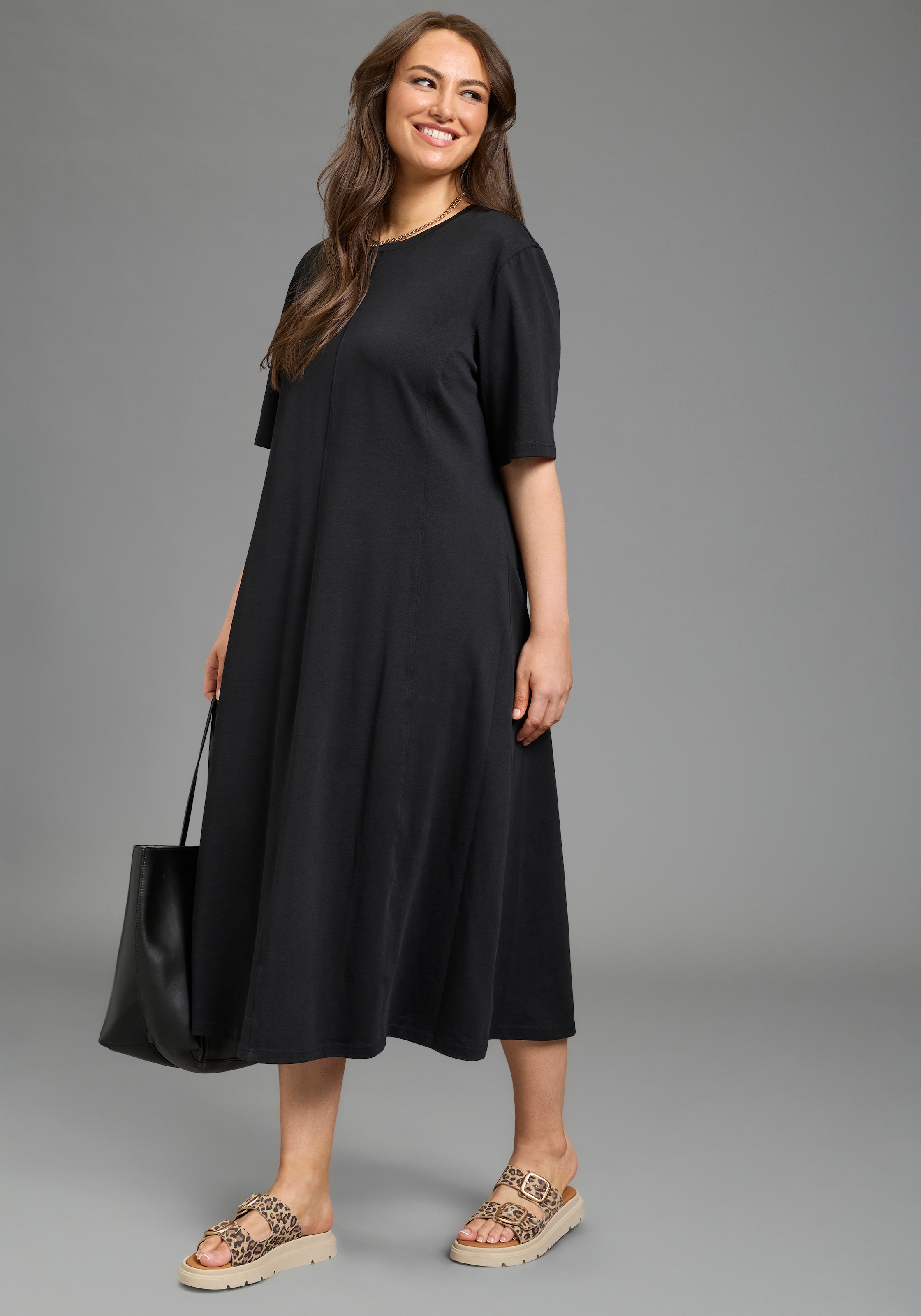 Laura Scott CURVE Maxi robe casual Stil, für entspannte Anlässe in A-Linie