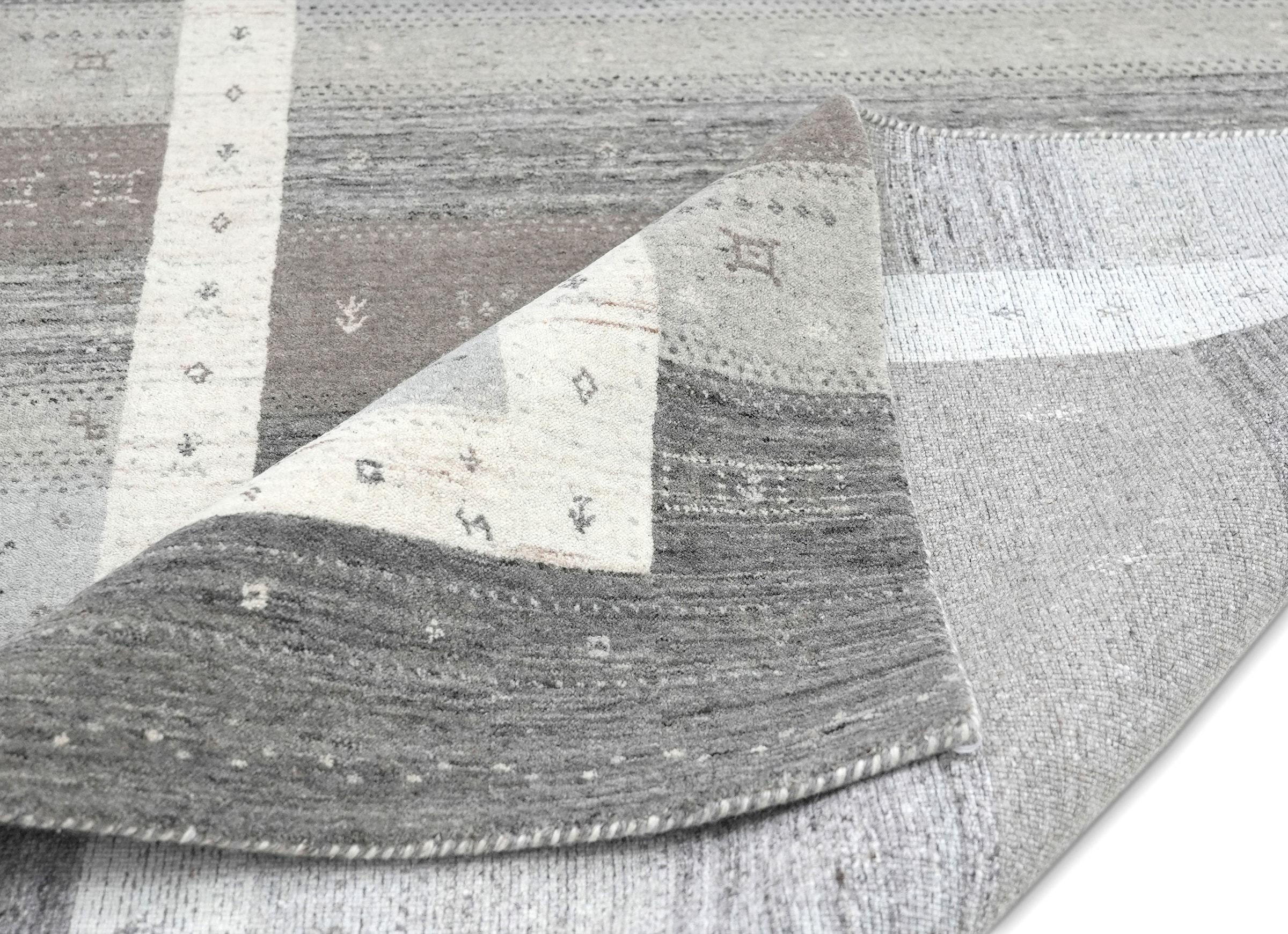 THEKO Tapis en laine »Memu ZO-7406-24« Rectangulaire 12 mm Höhe Gabeh Design, reine Wolle, besonders flach, handgewebt, warme Farben