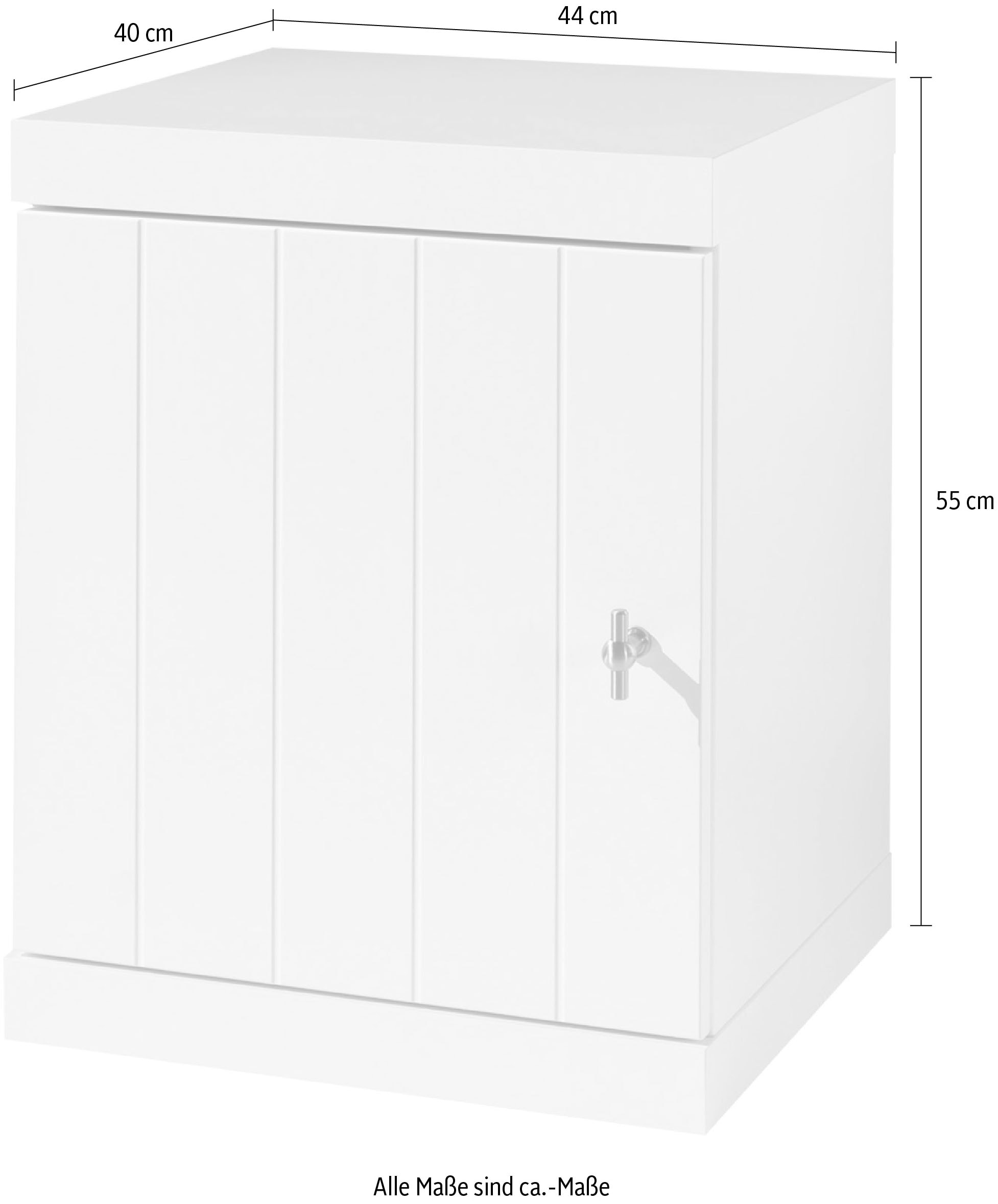 Vipack Table de nuit Fabriqué en Europe,  table de nuit positionnable à droite ou à gauche, avec 1 porte battante, finition blanche