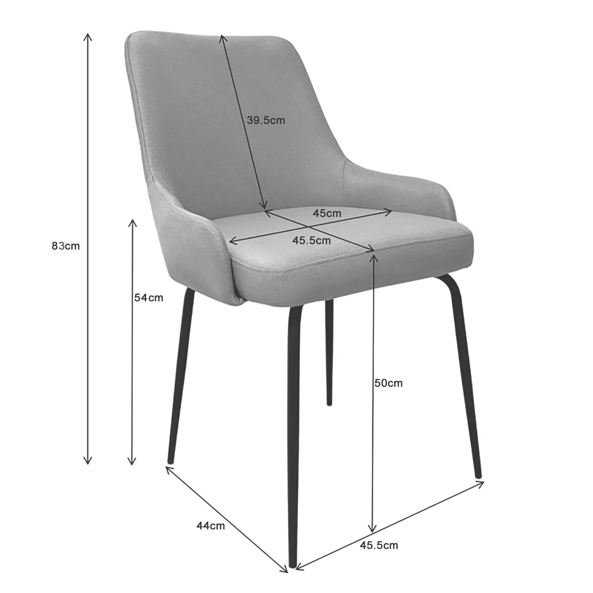 GOODproduct Esszimmerstuhl »Cillian« () 1 Stk.pflegeleichter Webstoff, schwarze Metallbeine, Sitzbreite 46 cm